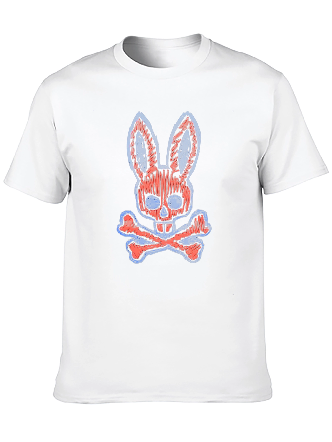 Playboy Bunny Skull Bones Graphic Tee