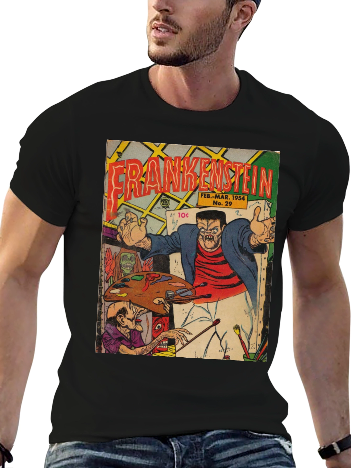 Frankenstein Comic Book Cover T-Shirt