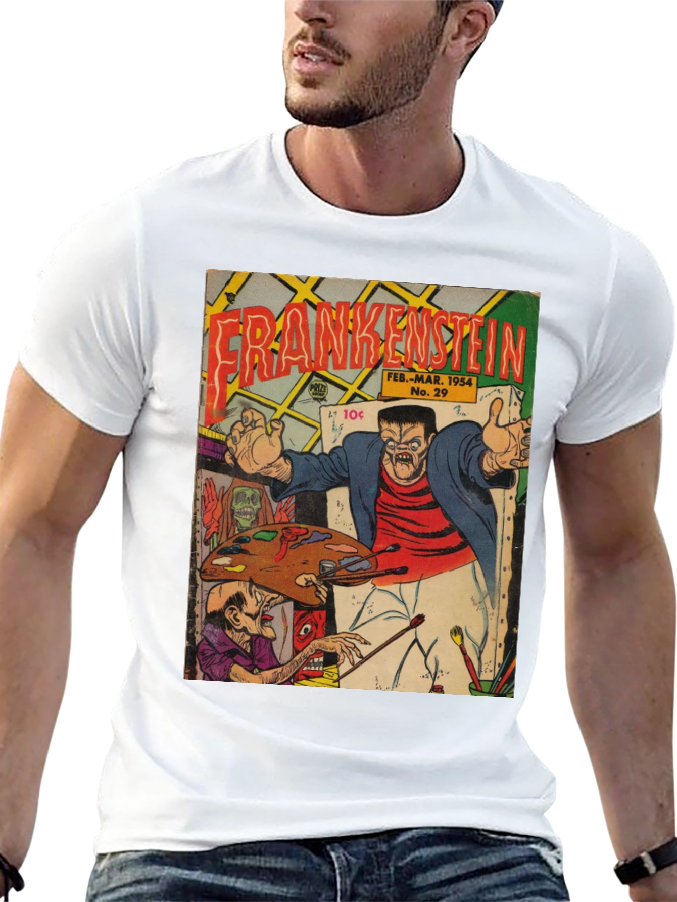 Frankenstein Comic Book Cover T-Shirt