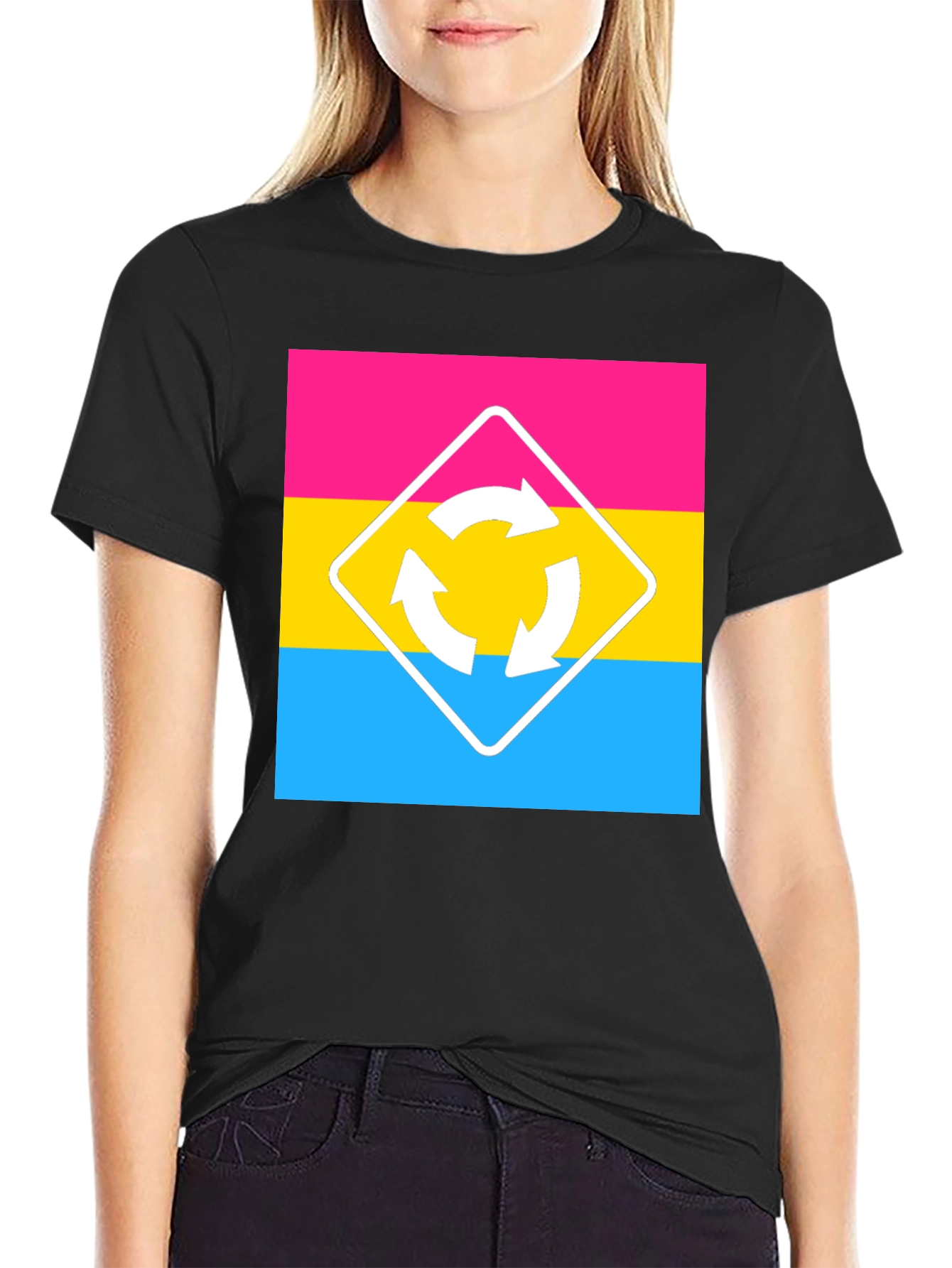 Pansexual Pride T-Shirt - Roundabout Sign