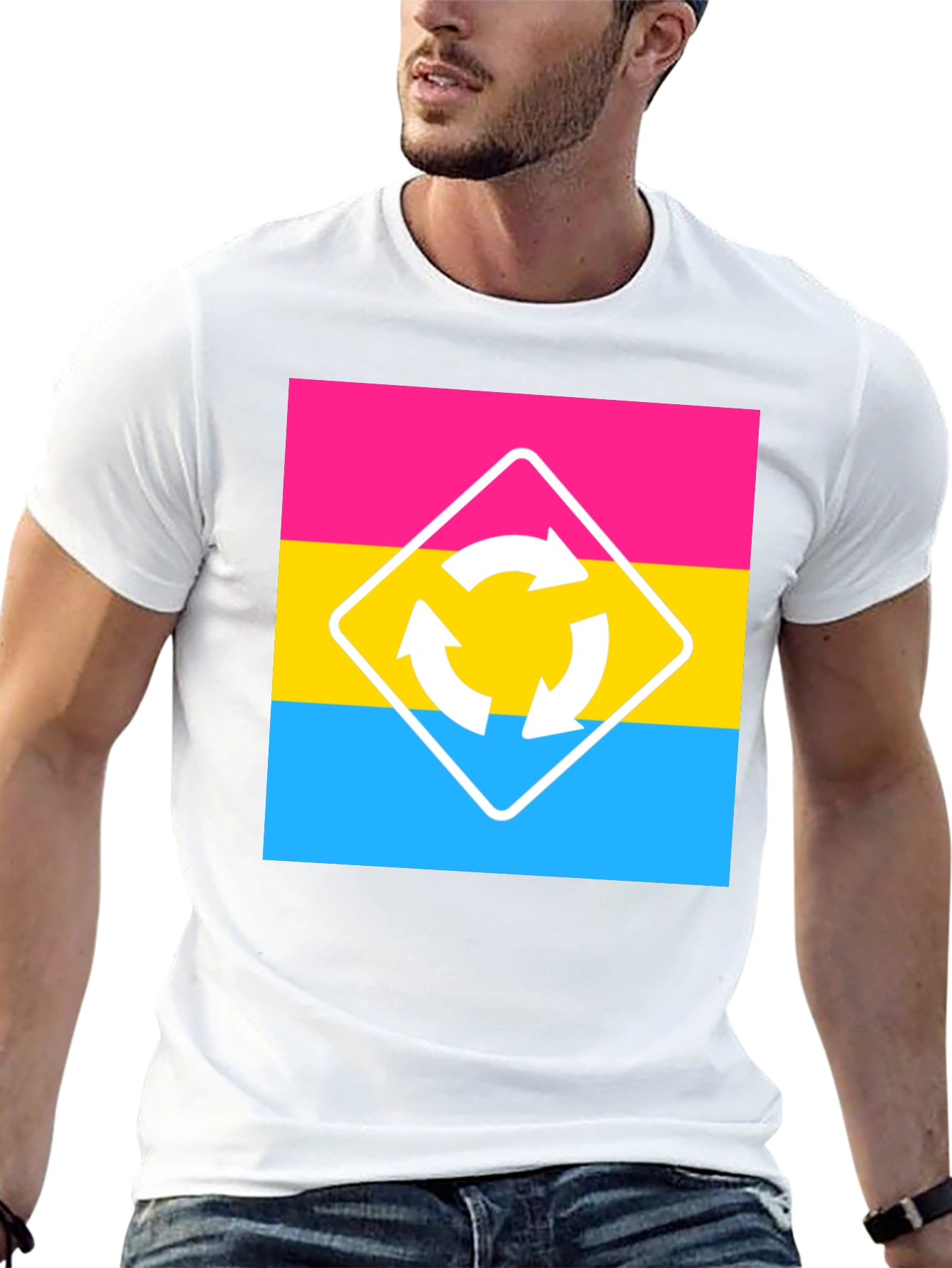 Pansexual Pride T-Shirt - Roundabout Sign