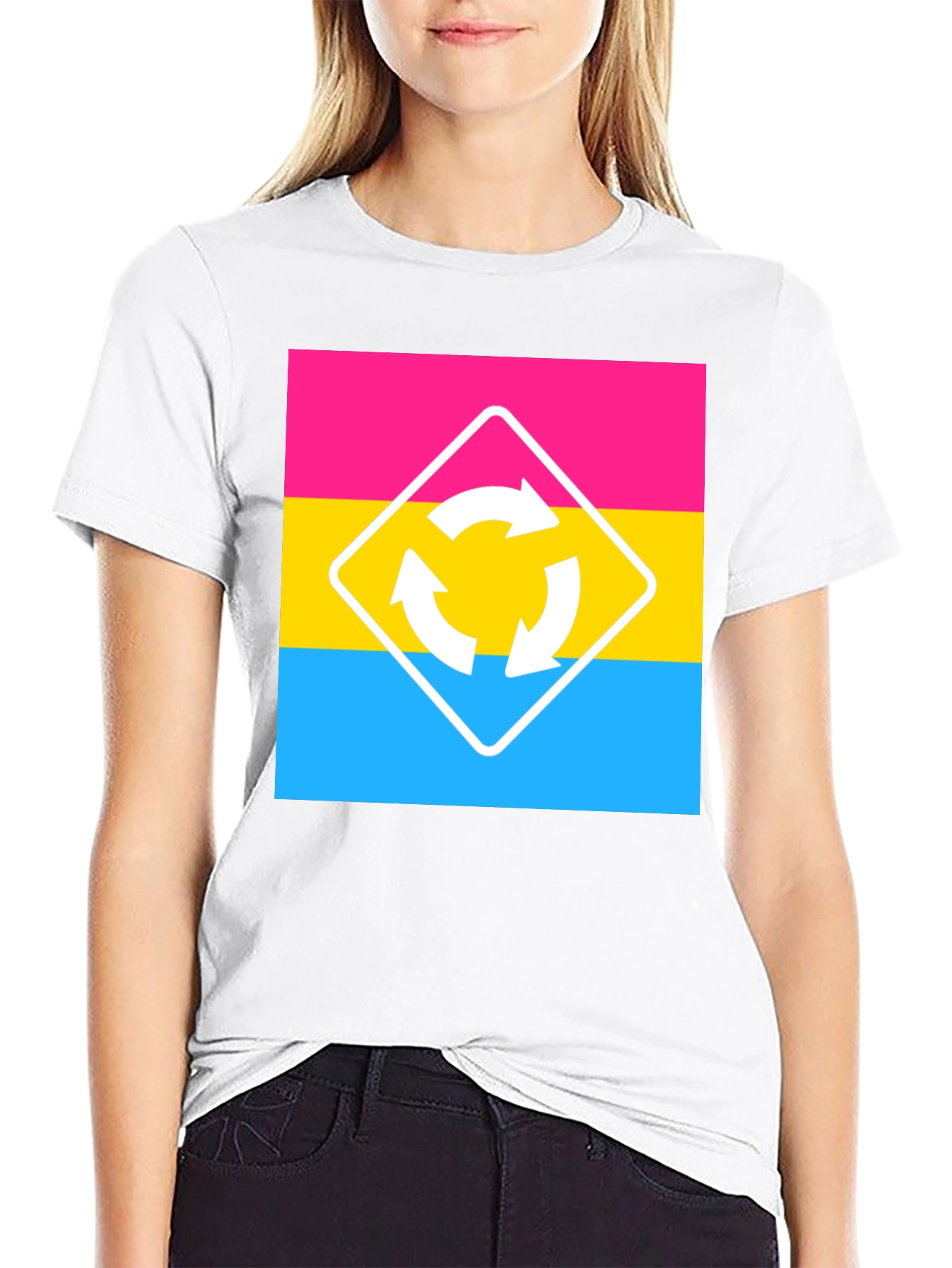 Pansexual Pride T-Shirt - Roundabout Sign