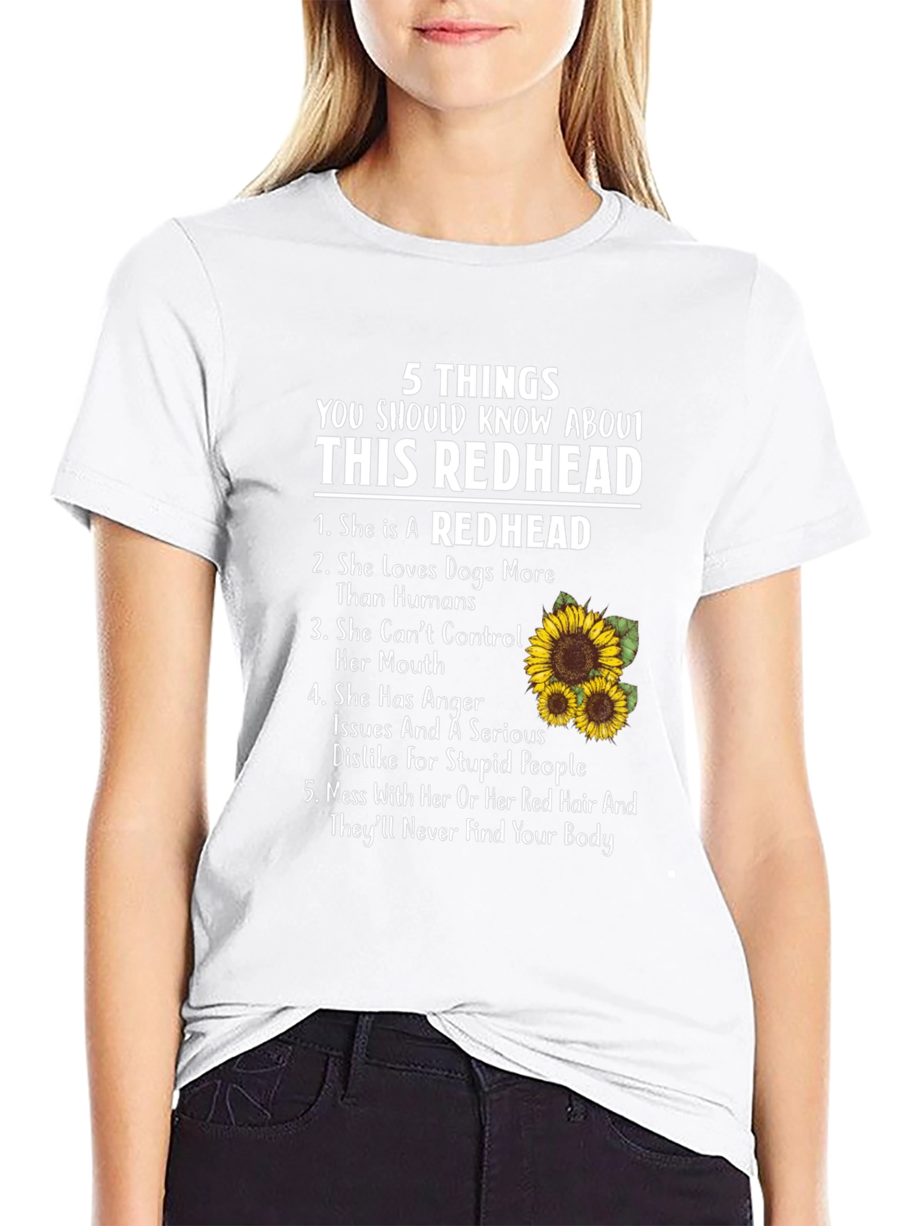 5 Things Redhead T-Shirt - Sassy & Funny