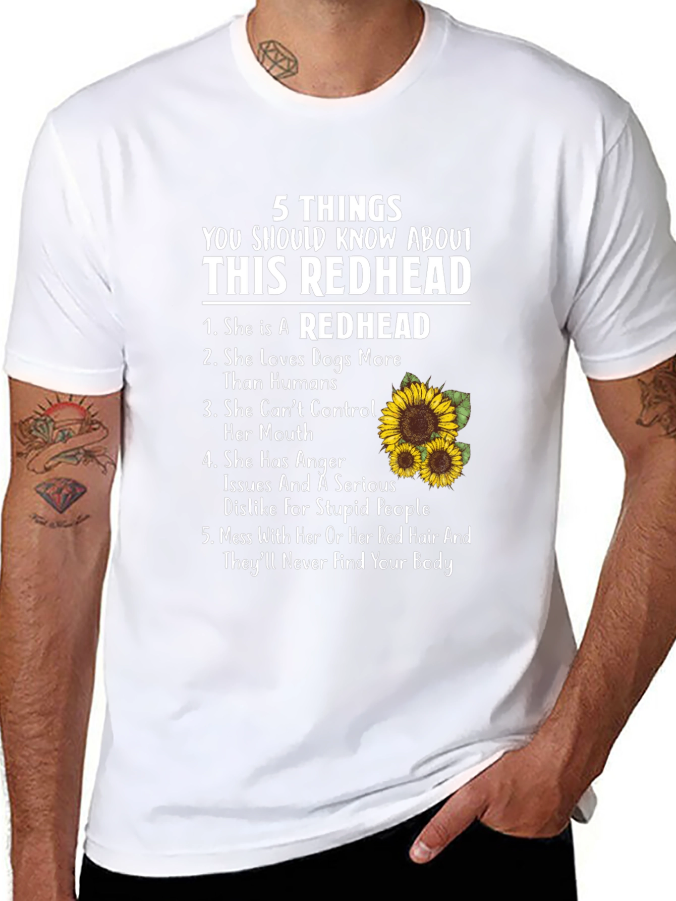 5 Things Redhead T-Shirt - Sassy & Funny