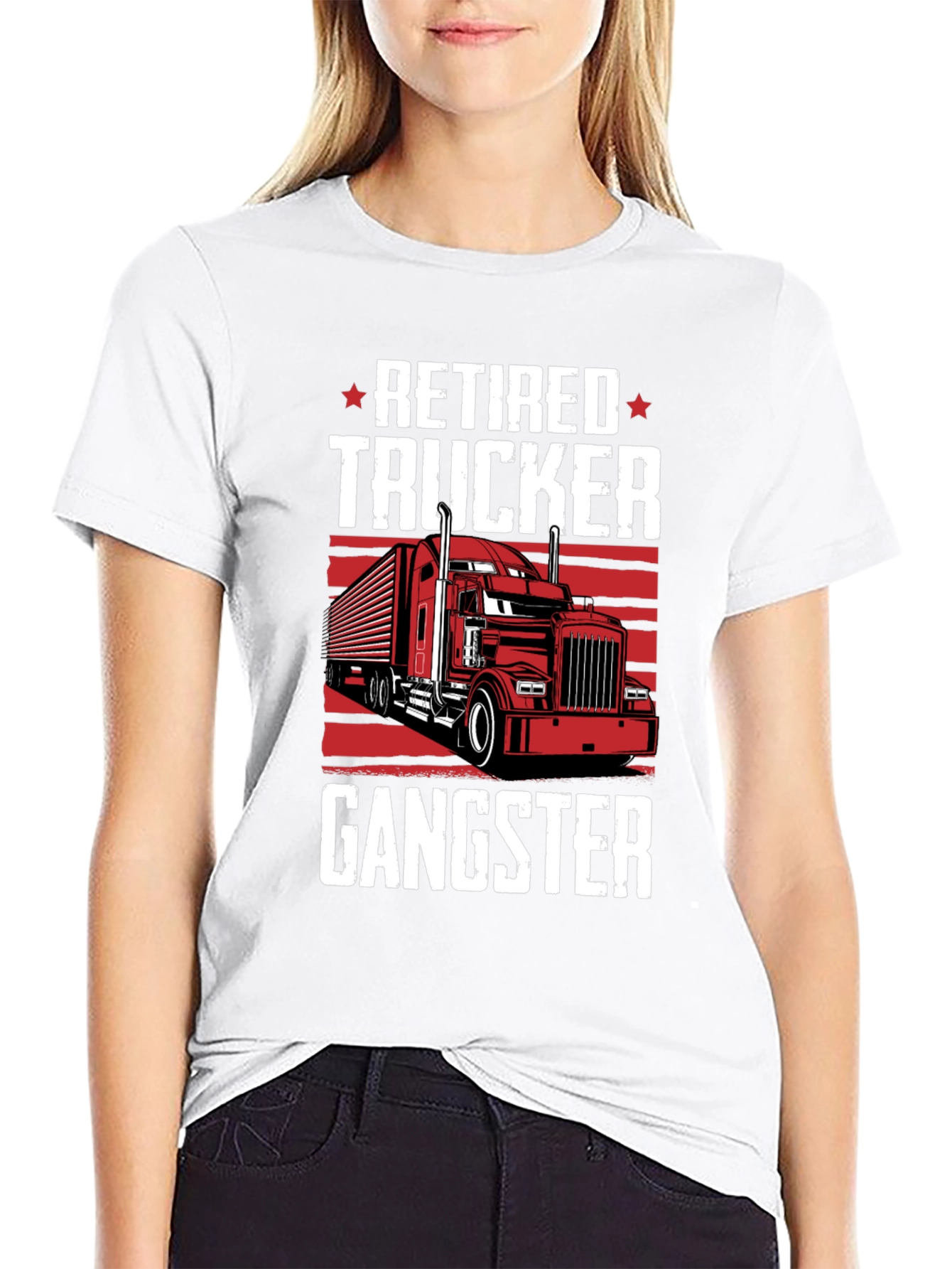 Retired Trucker Gangster Graphic T-Shirt