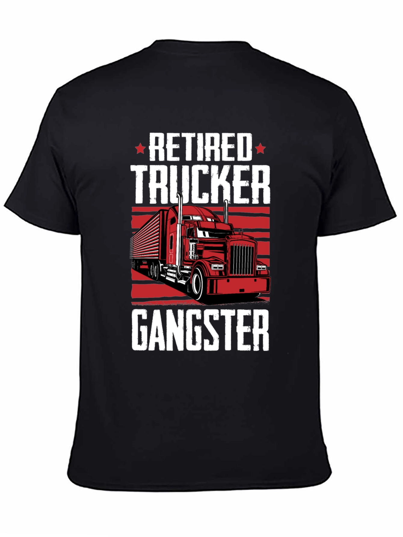 Retired Trucker Gangster Graphic T-Shirt