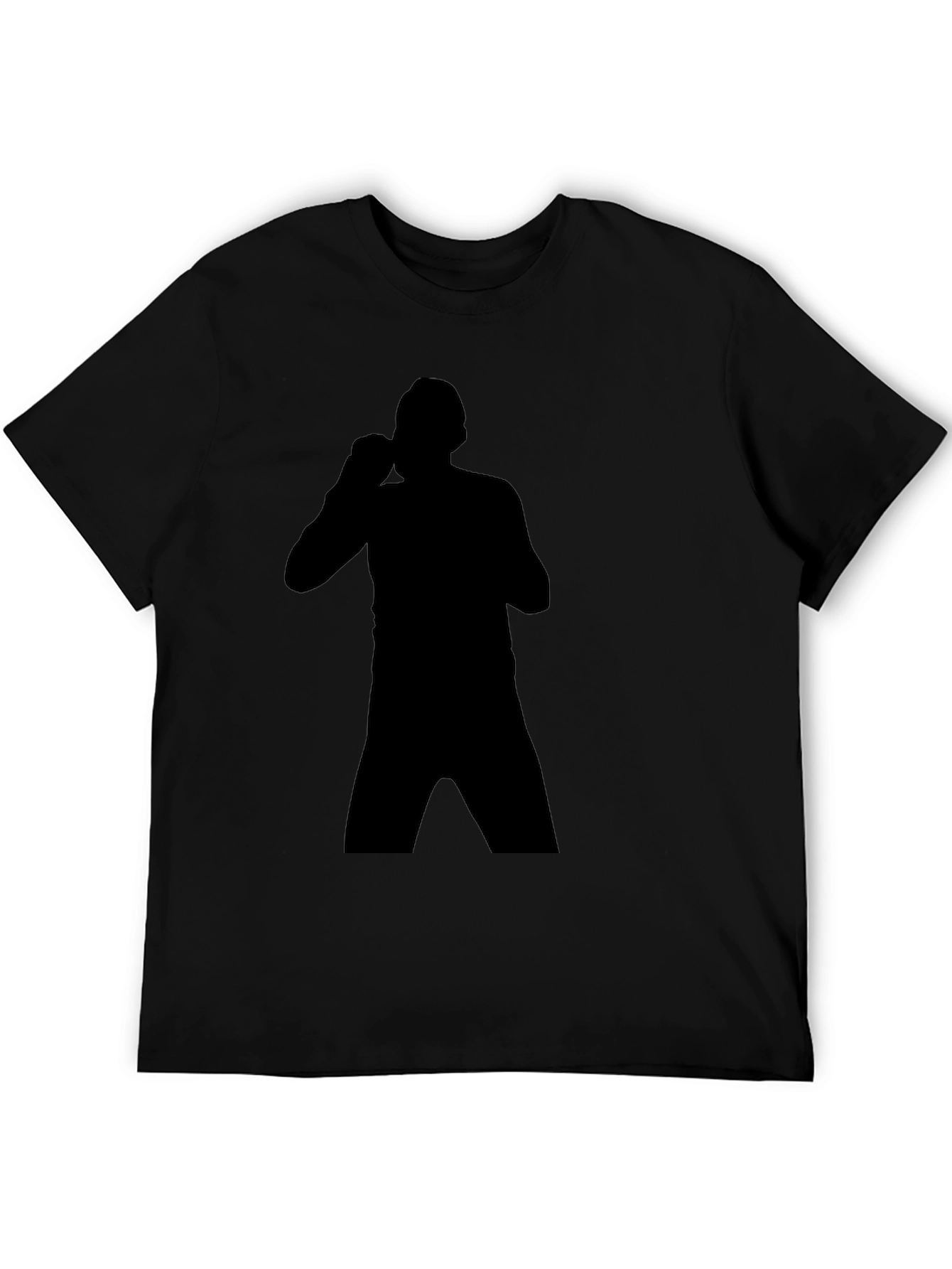 Boxing Silhouette T-Shirt - Black Graphic Tee