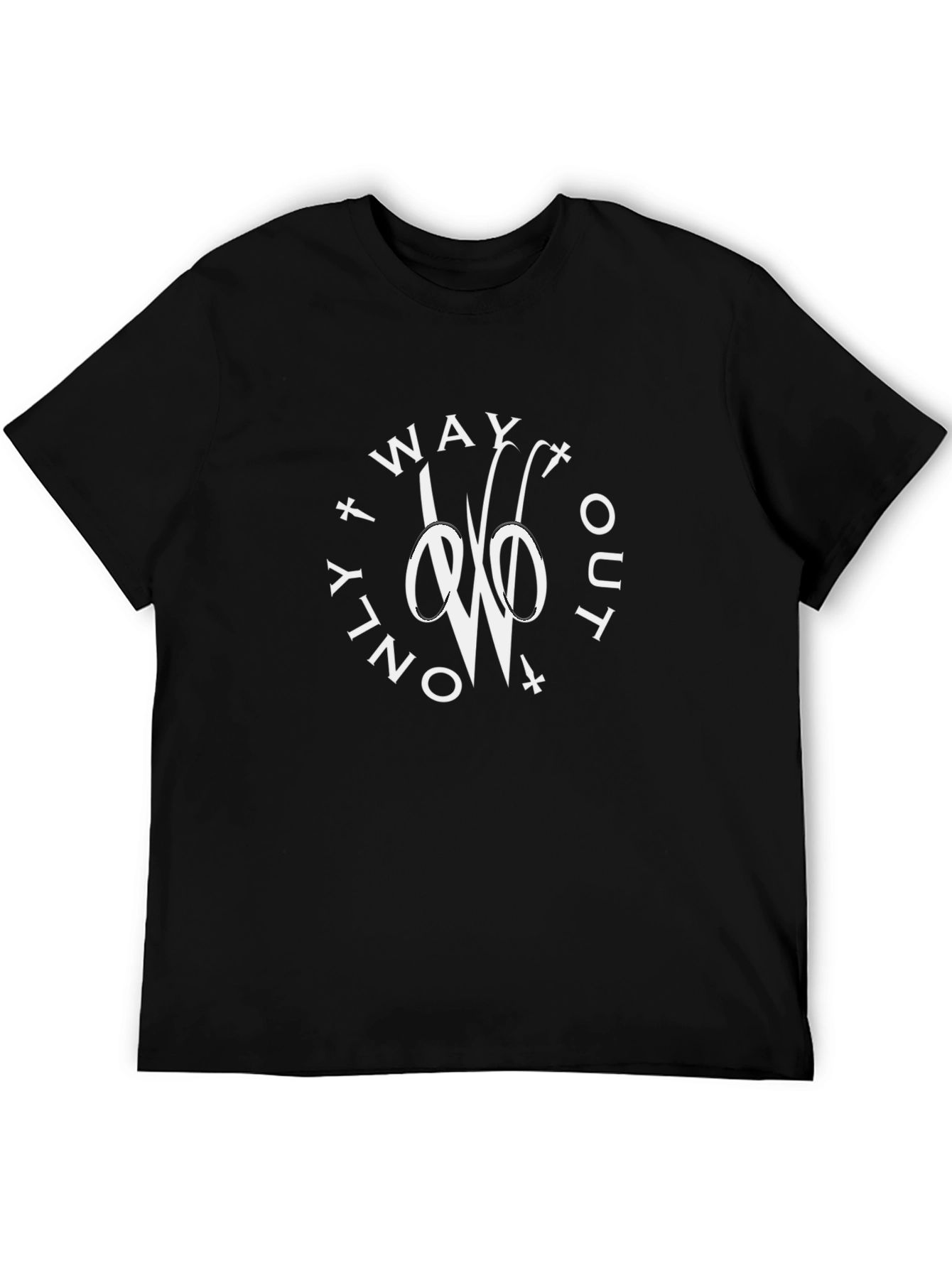 Only Way Out Black Graphic Tee