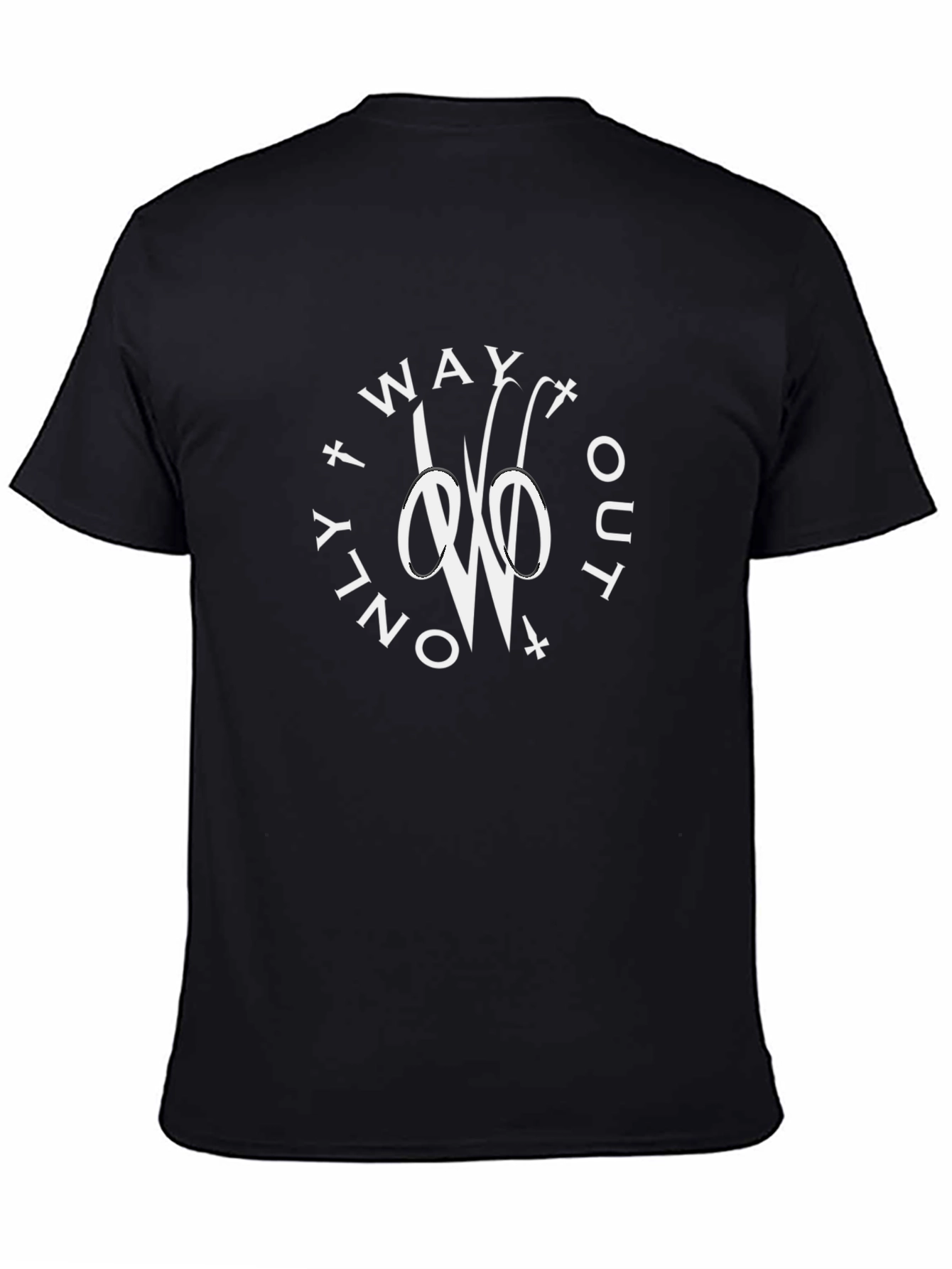 Only Way Out Black Graphic Tee