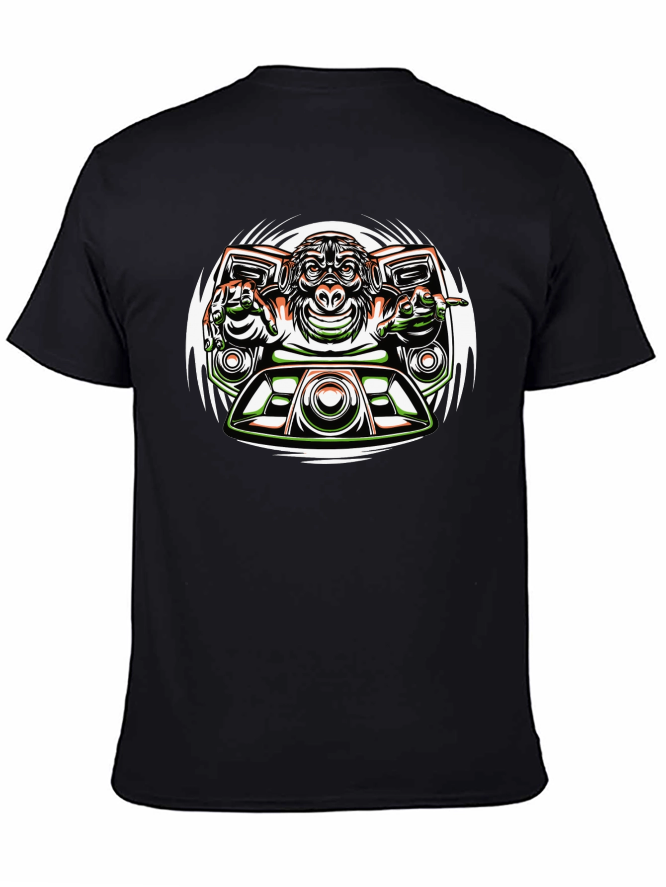 DJ Monkey Graphic Tee - Cool Cartoon Ape T-Shirt