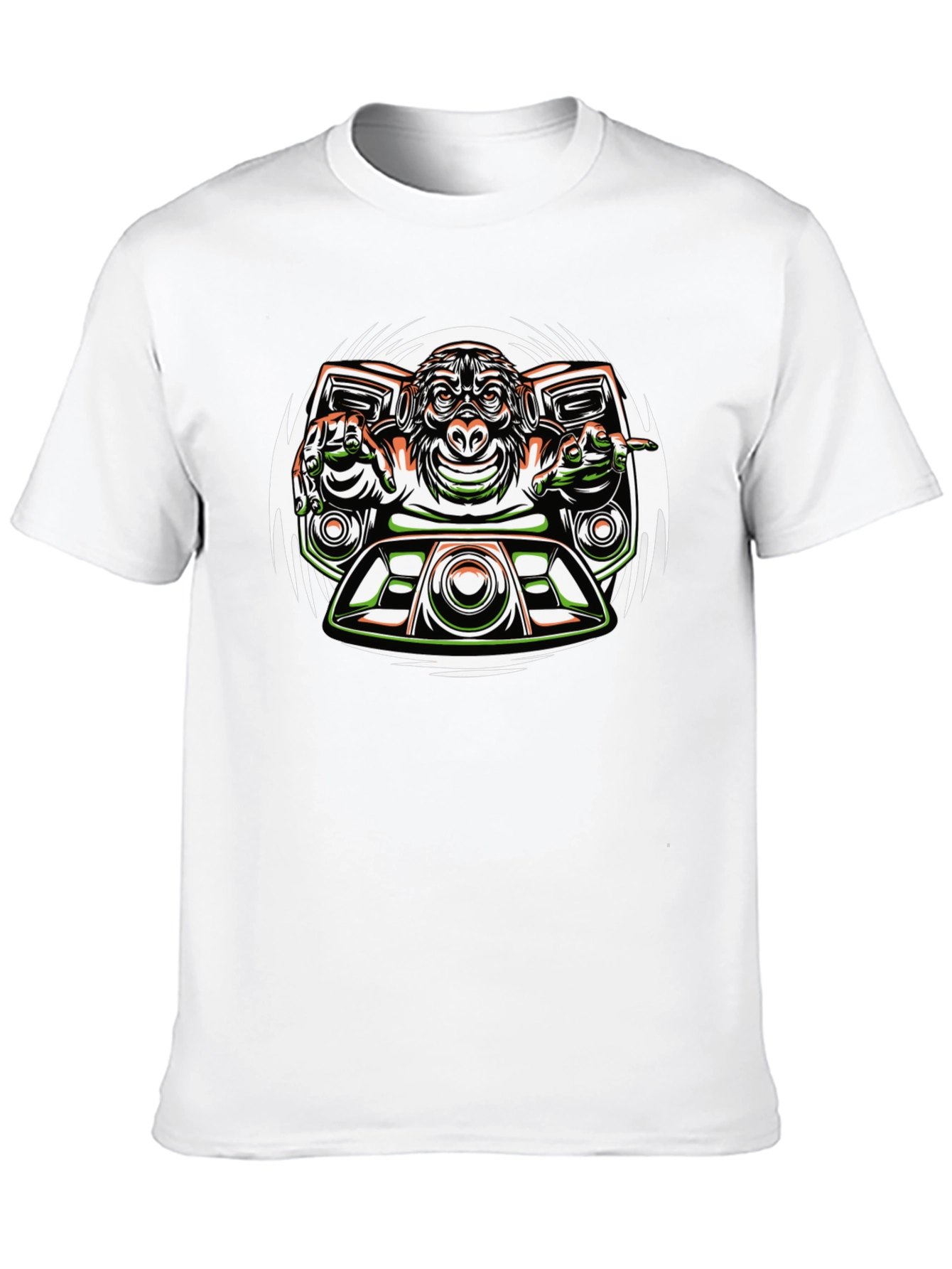 DJ Monkey Graphic Tee - Cool Cartoon Ape T-Shirt