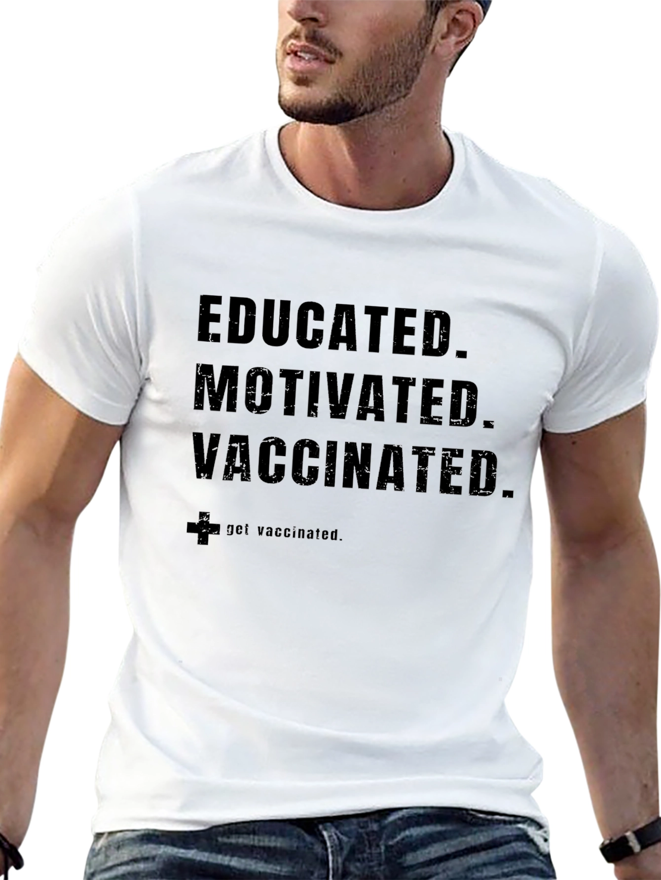 Educated Motivated Vaccinated Graphic Tee