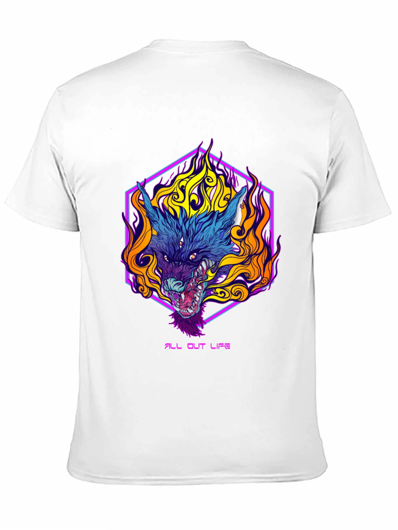 Fiery Wolf Graphic Tee - All Out Life
