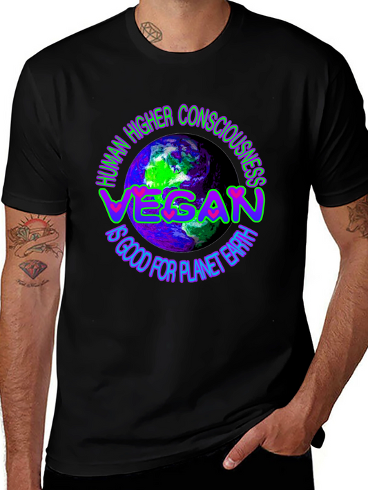 Vegan Human Higher Consciousness Planet Earth T-Shirt