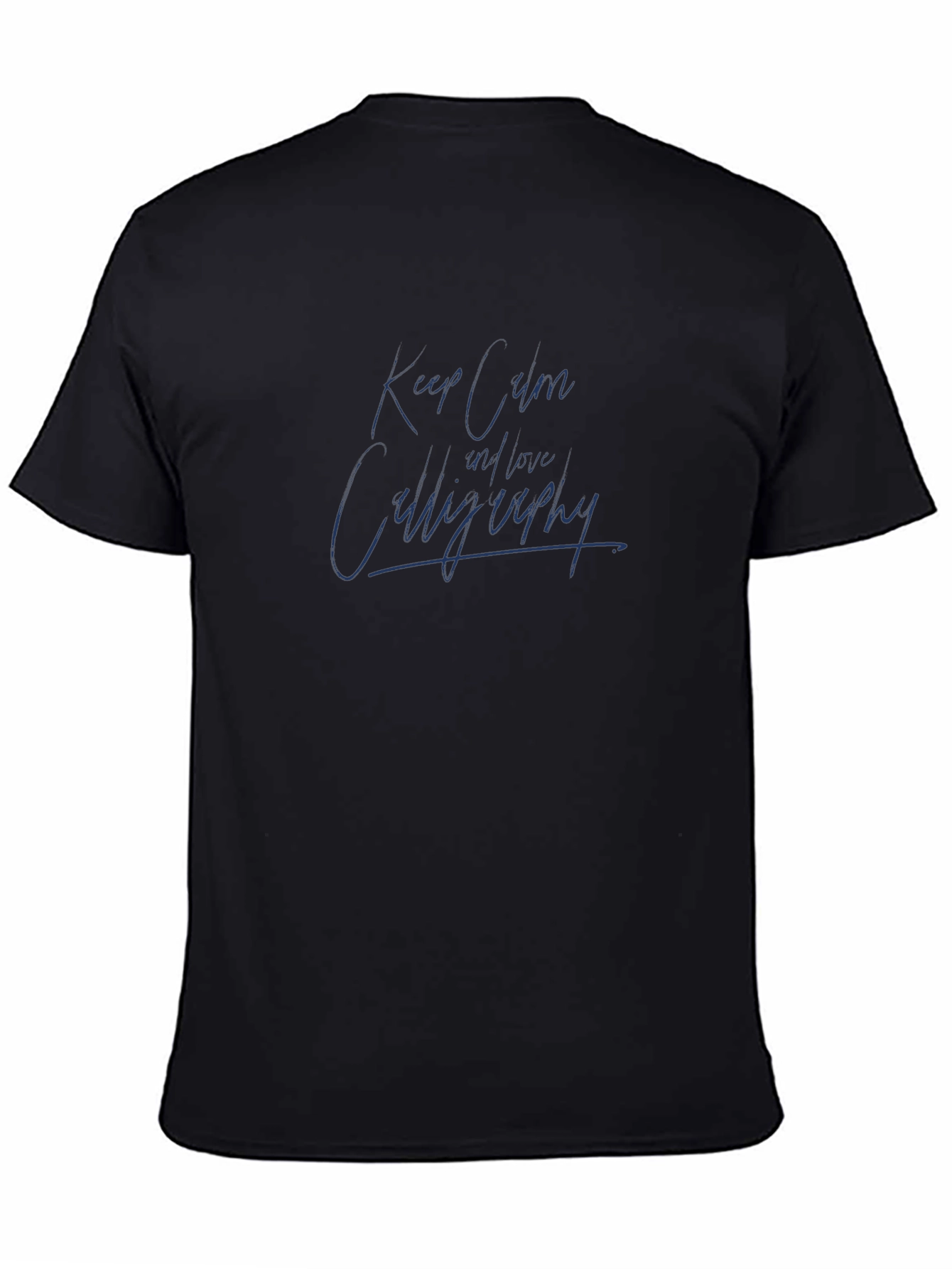 Keep Calm and Learn Calligraphy Black Graphic Tee