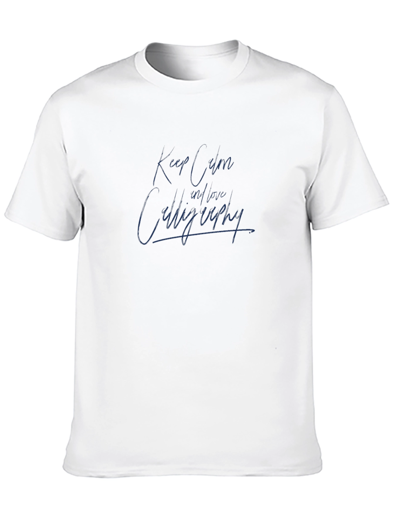 Keep Calm and Learn Calligraphy Black Graphic Tee