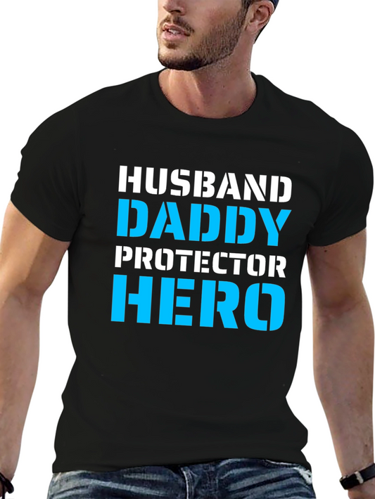 Husband Daddy Hero Graphic T-Shirt