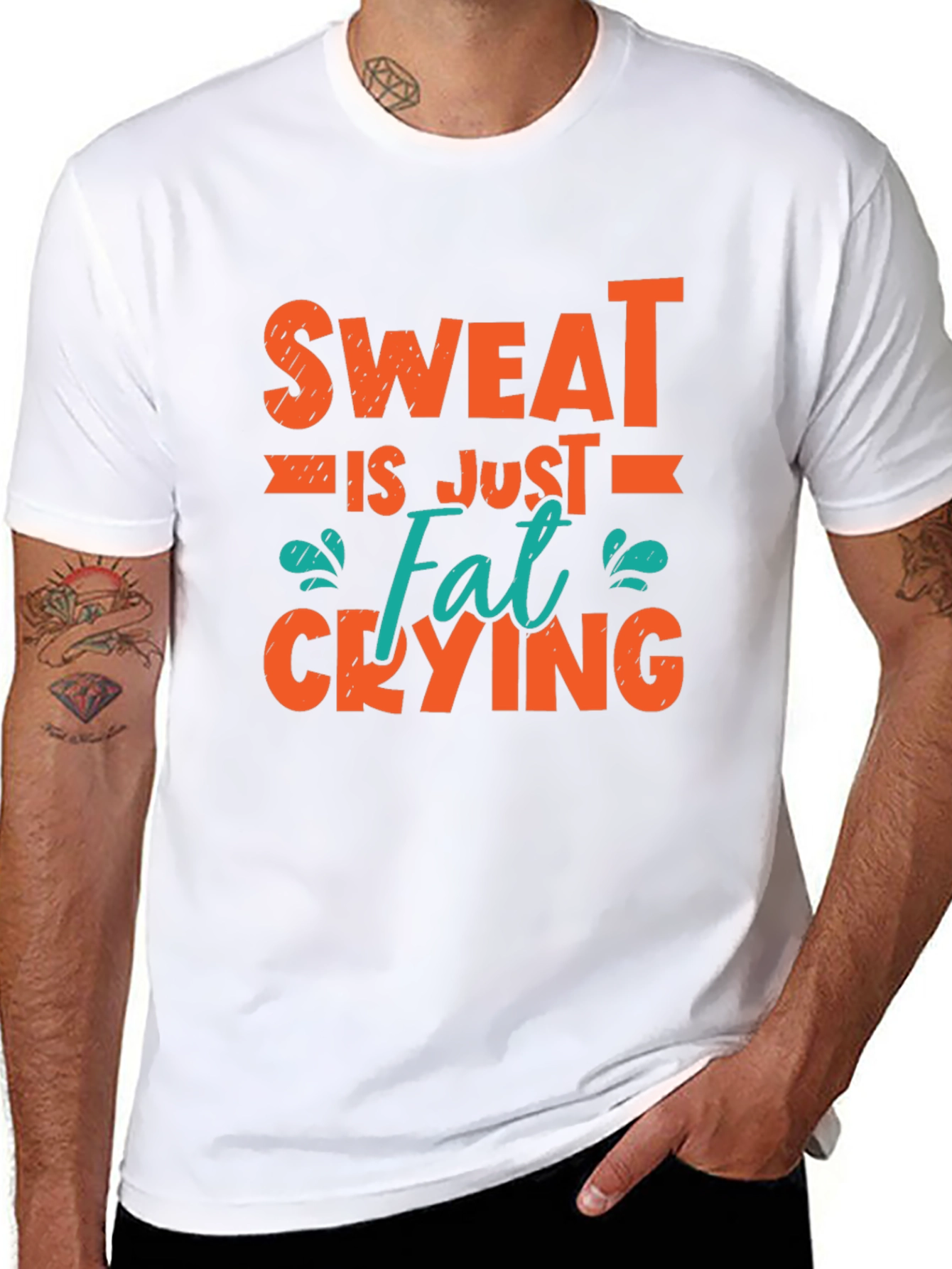 Sweat is Just Fat Crying Graphic Tee