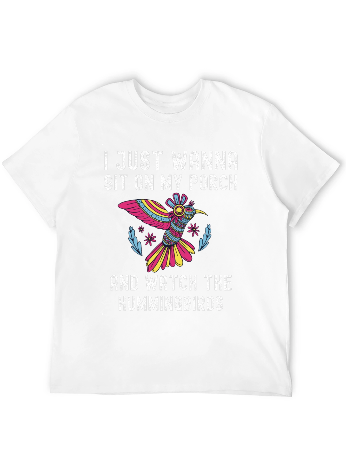 Hummingbird Porch T-Shirt - Relax & Watch!