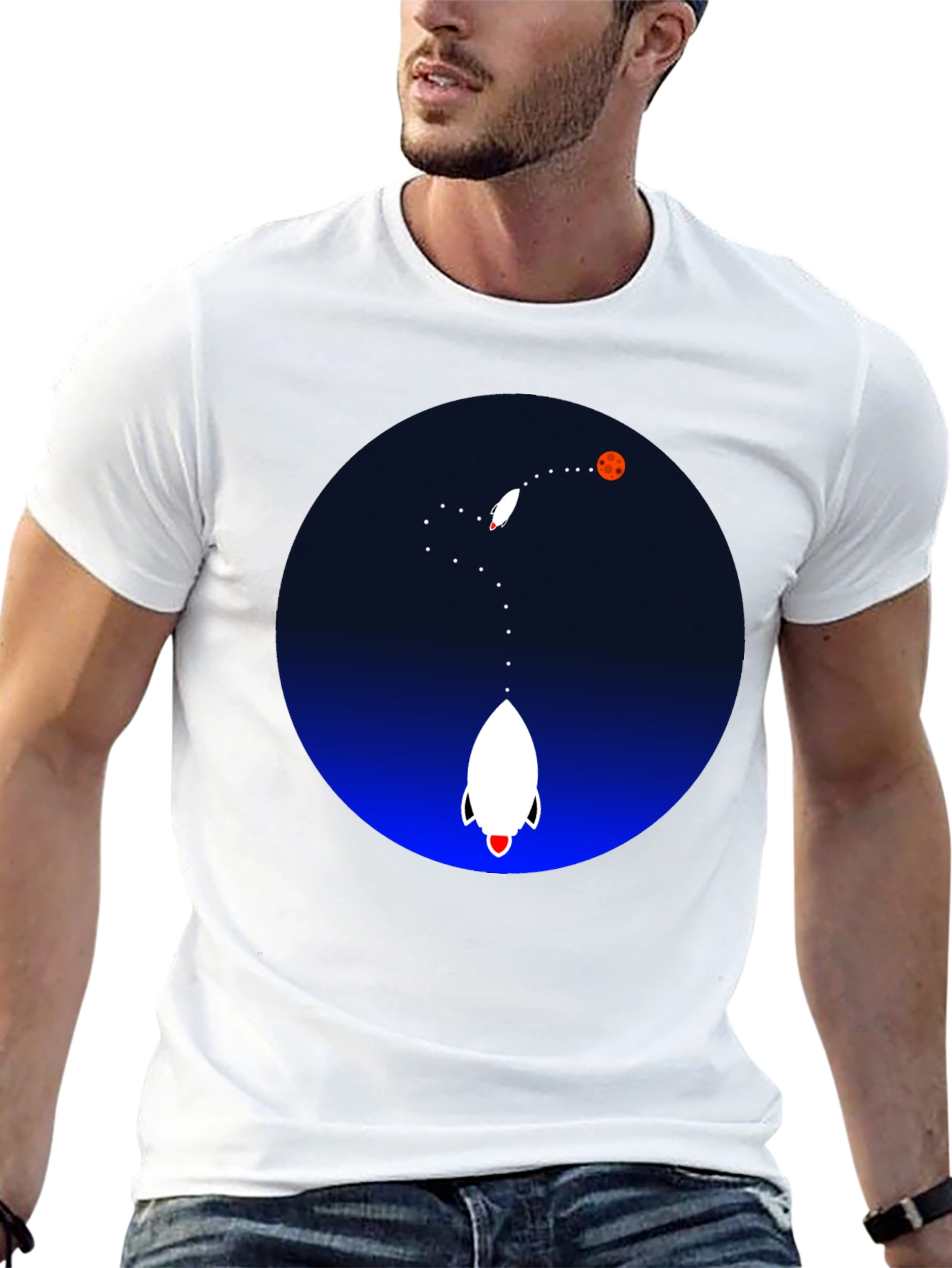 Rocket to the Moon Graphic Tee