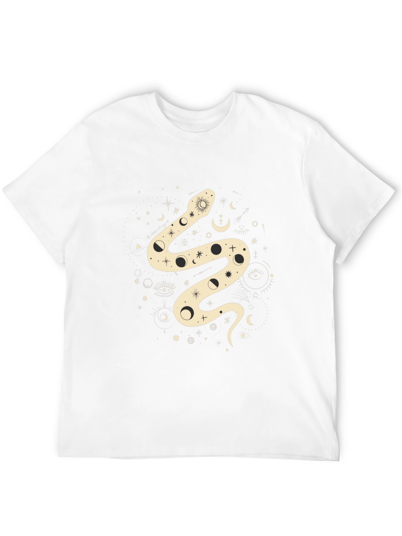 Mystic Snake Graphic Tee - Black Cotton