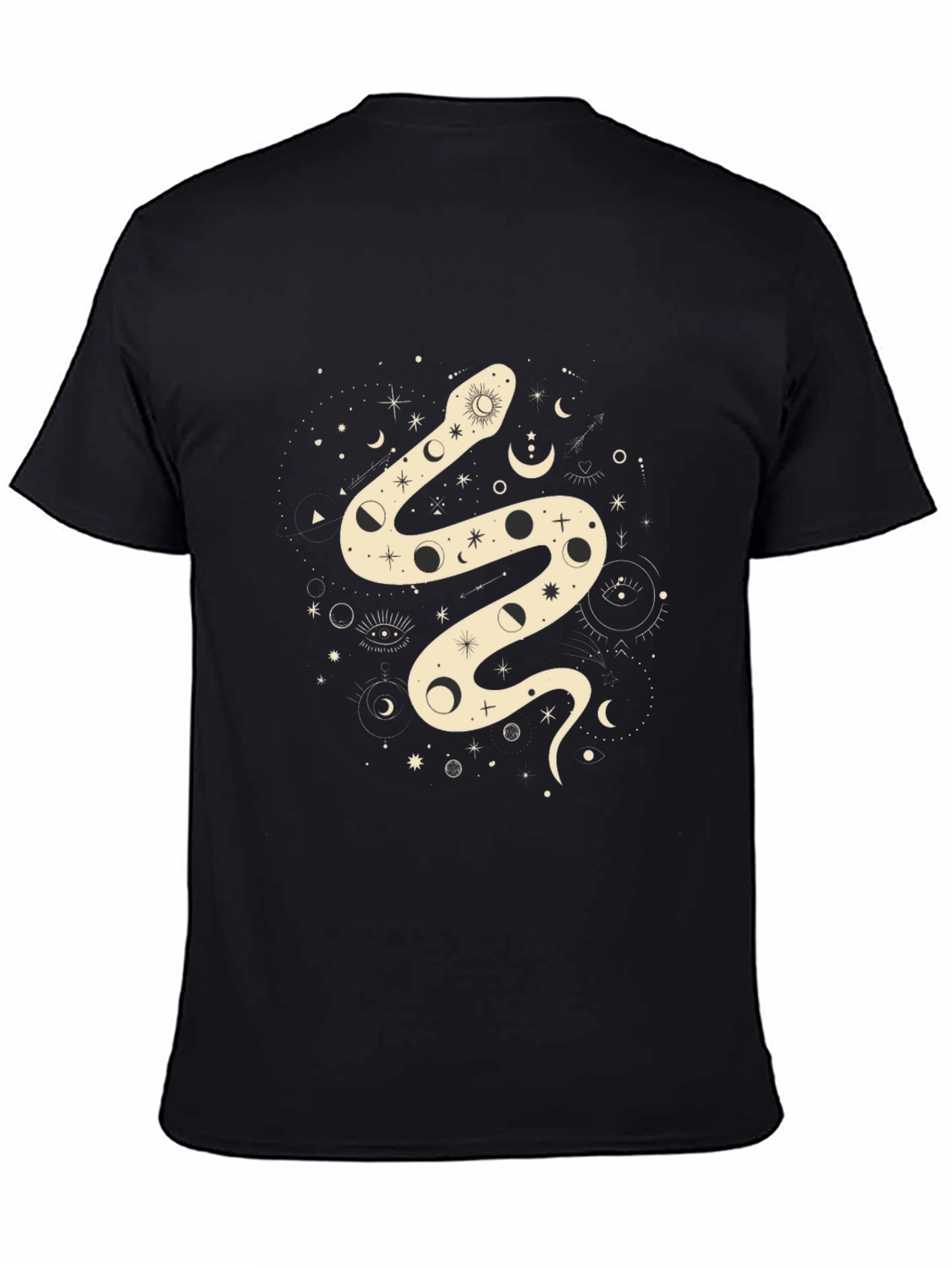 Mystic Snake Graphic Tee - Black Cotton