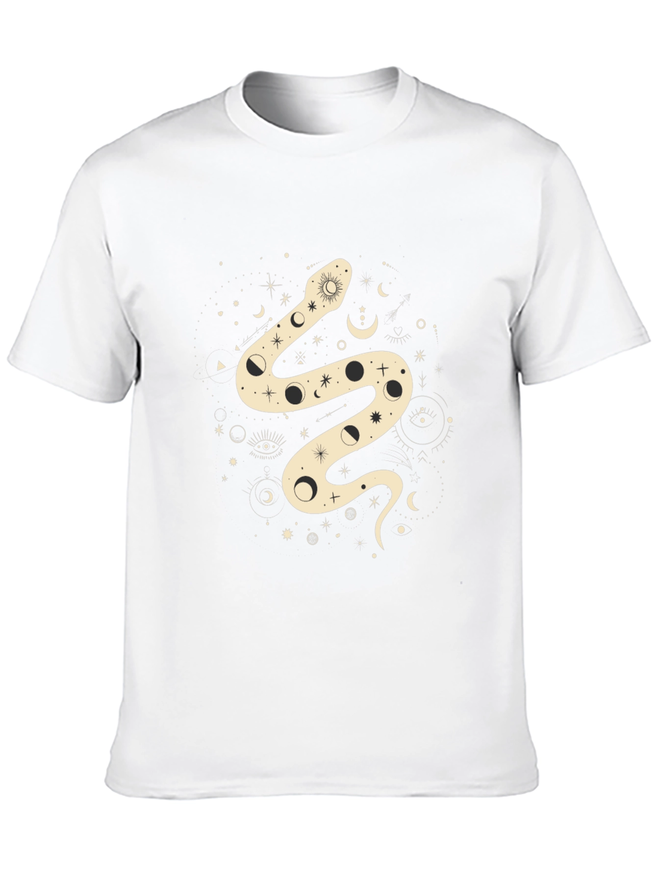 Mystic Snake Graphic Tee - Black Cotton