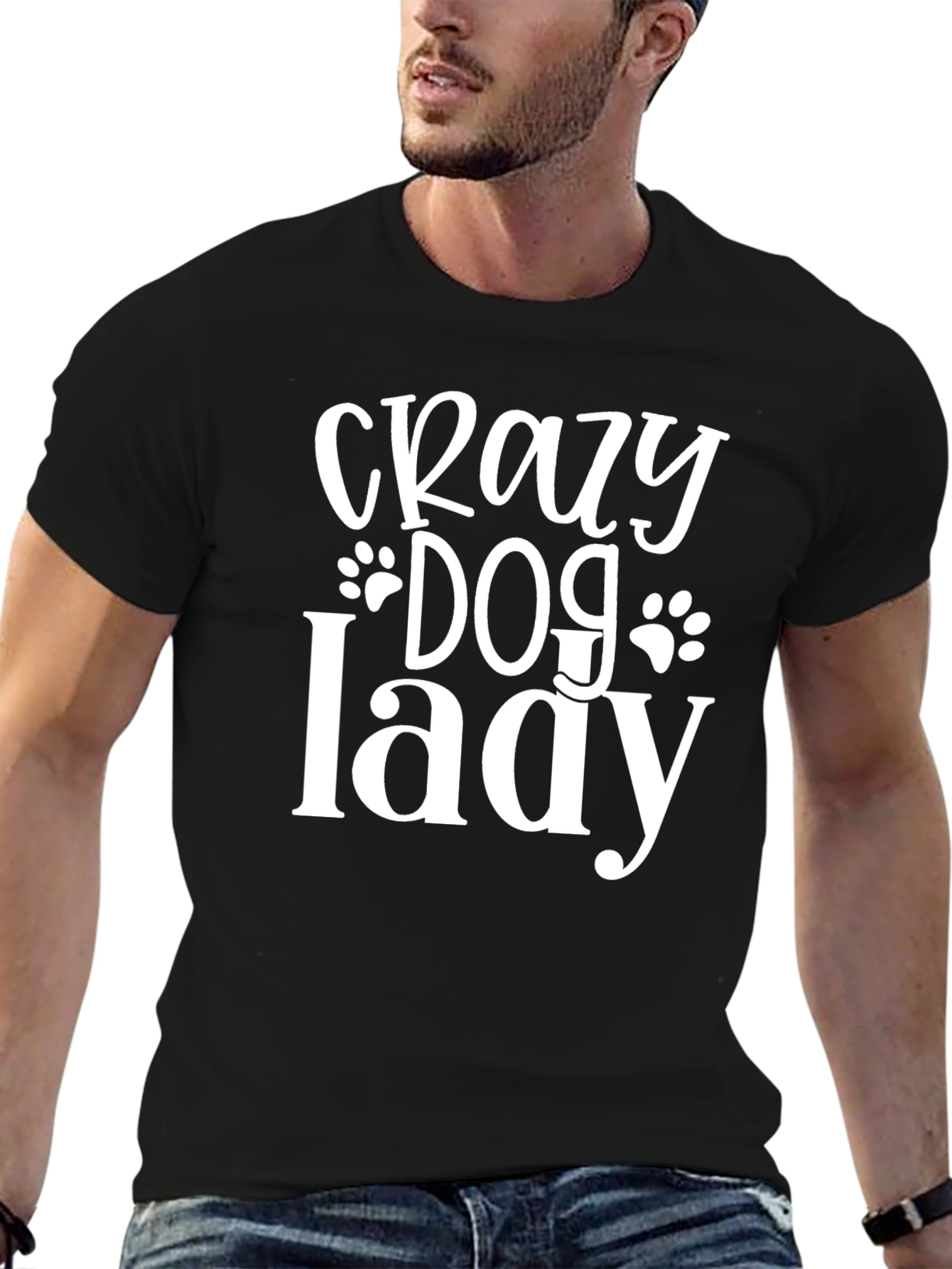 Crazy Dog Lady T-Shirt - Comfortable Novelty Tee