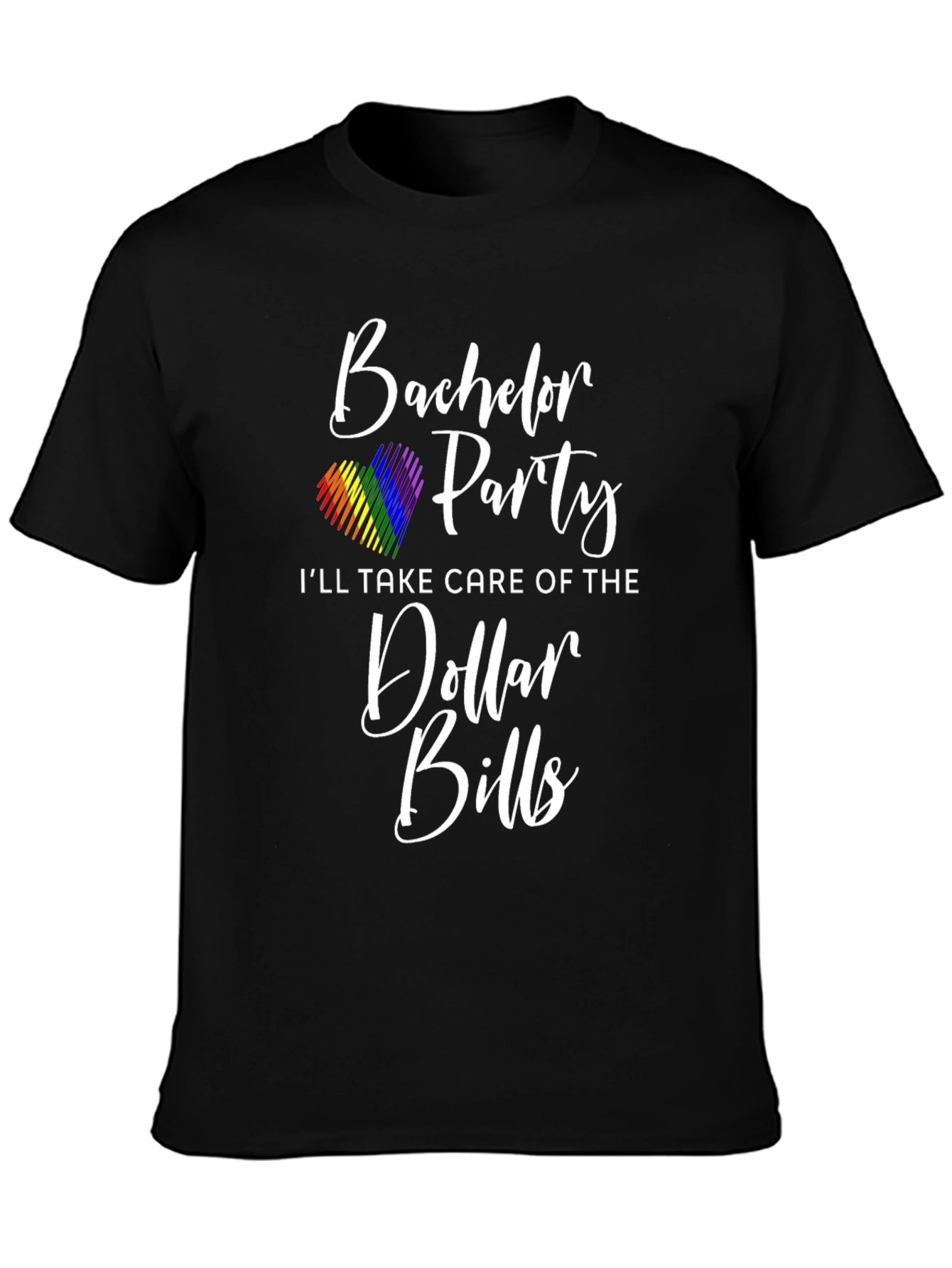 Bachelor Party LGBTQ+ Pride T-Shirt Dollar Bills