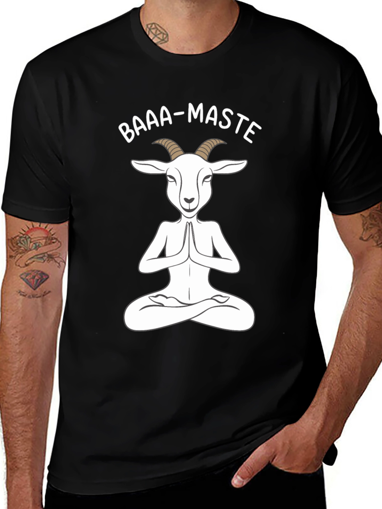 Baaa-Maste Goat T-Shirt - Yoga Meditation Tee