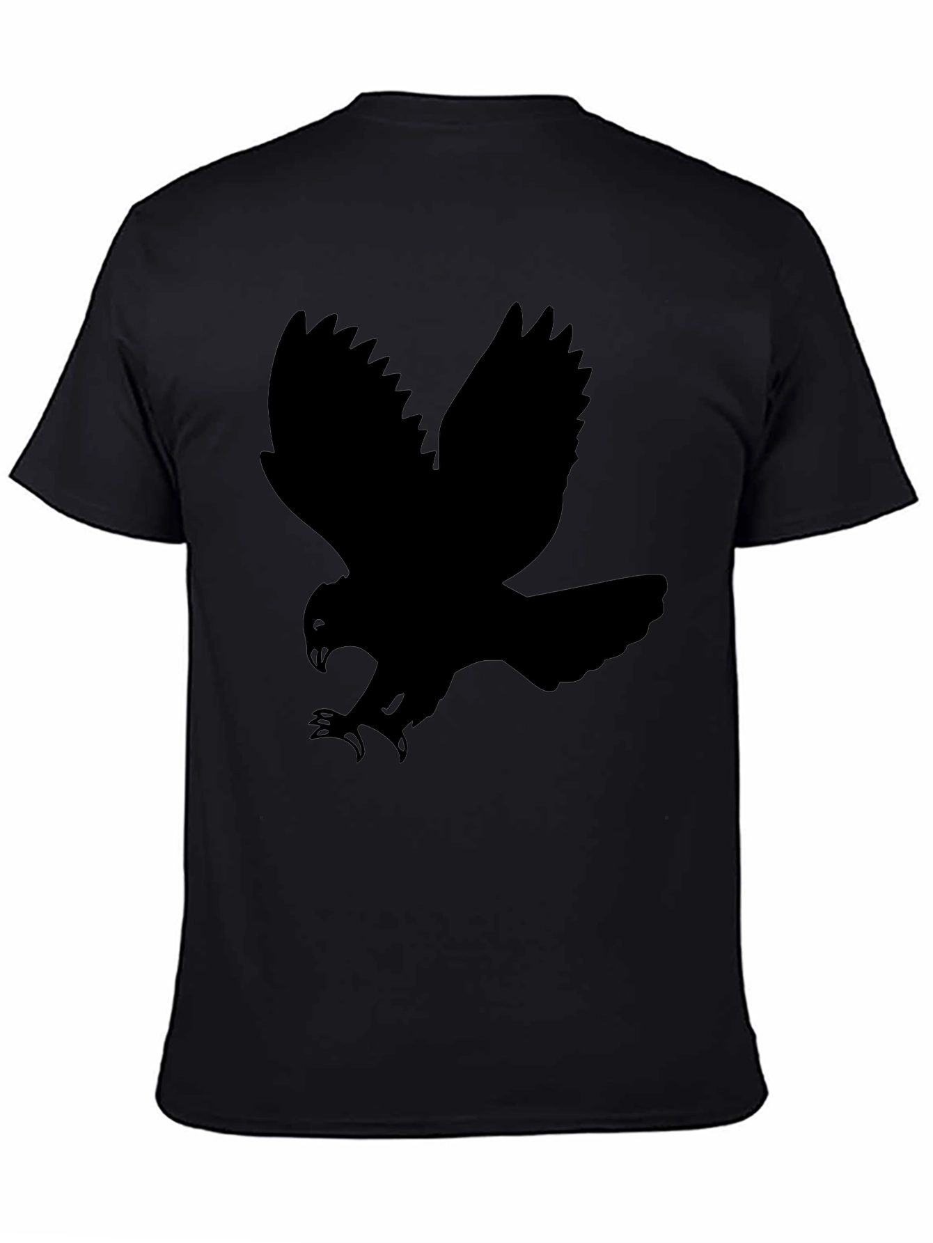 Mens Black T-Shirt - Abstract Bird Graphic