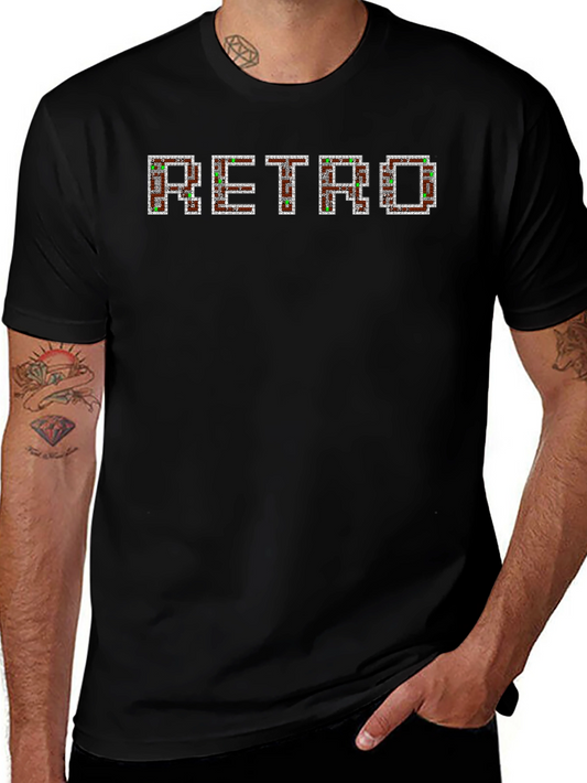 Retro Gaming T-Shirt - Pixelated Word Design