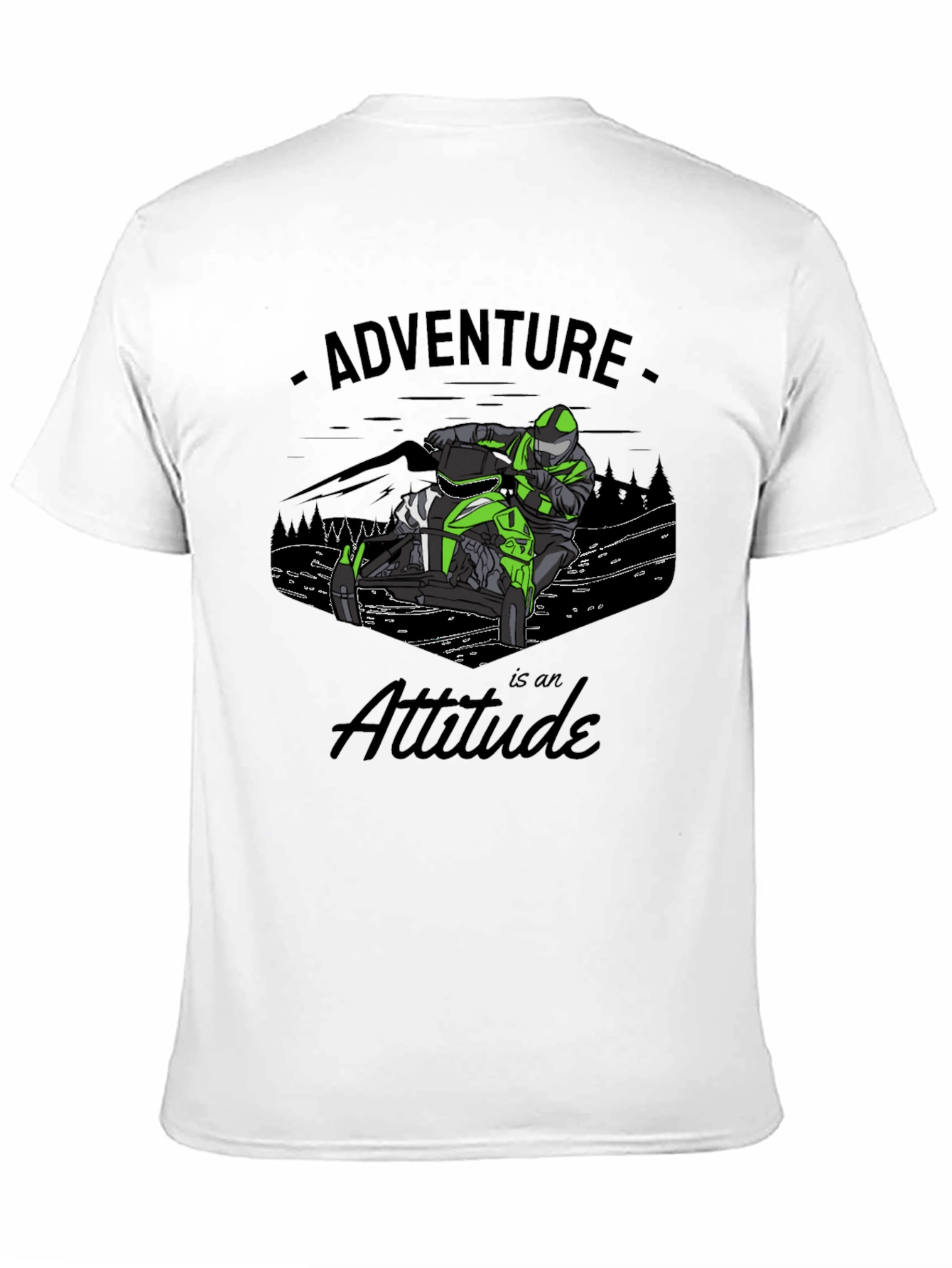 Adventure Attitude Black Graphic T-Shirt