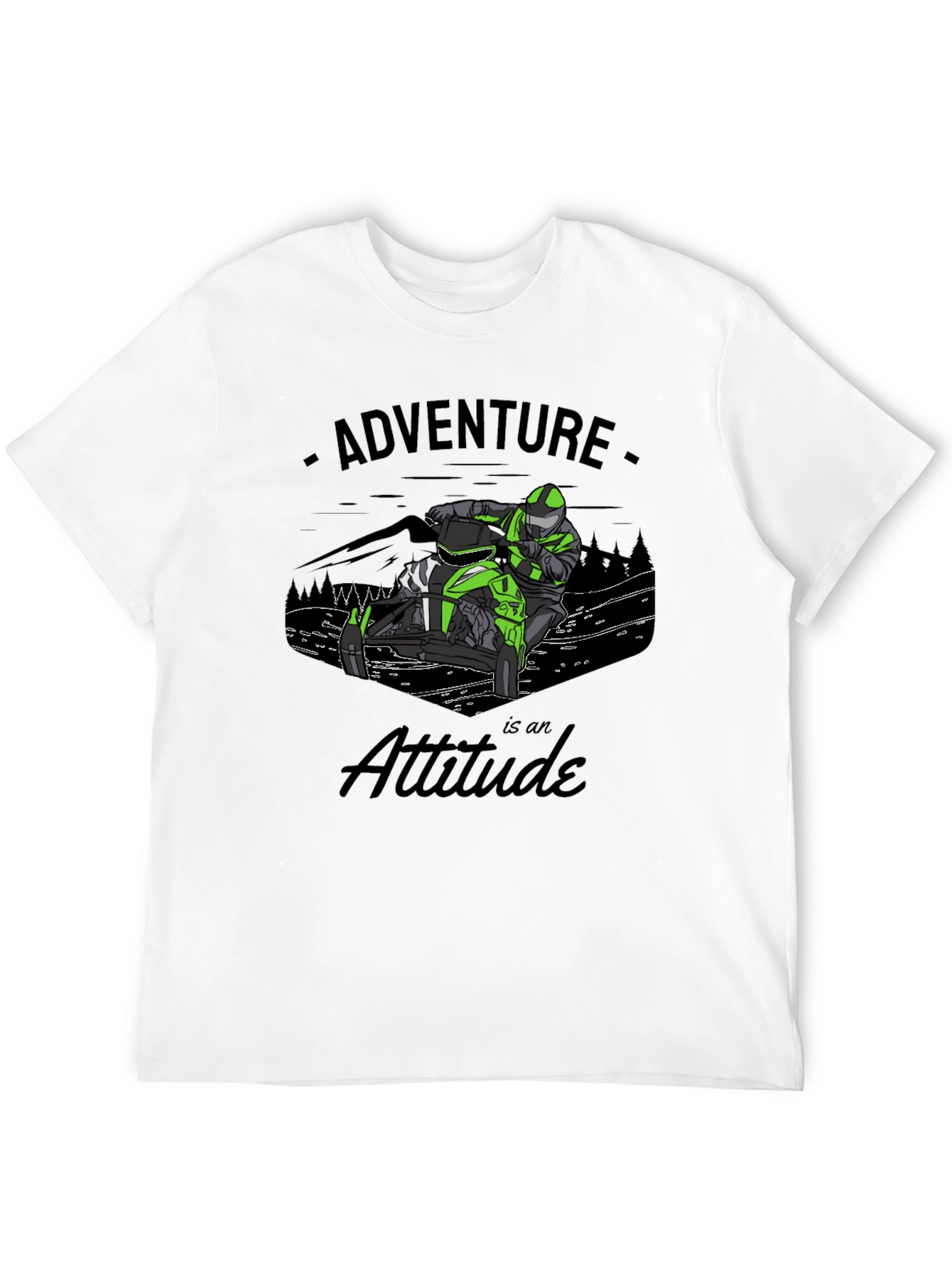 Adventure Attitude Black Graphic T-Shirt