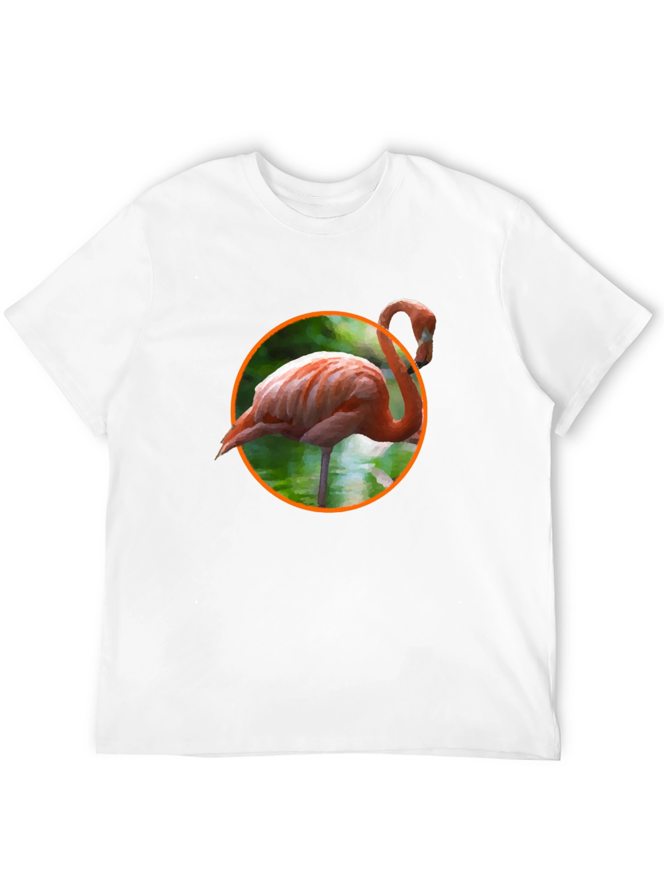 Flamingo Graphic Print Black T-Shirt