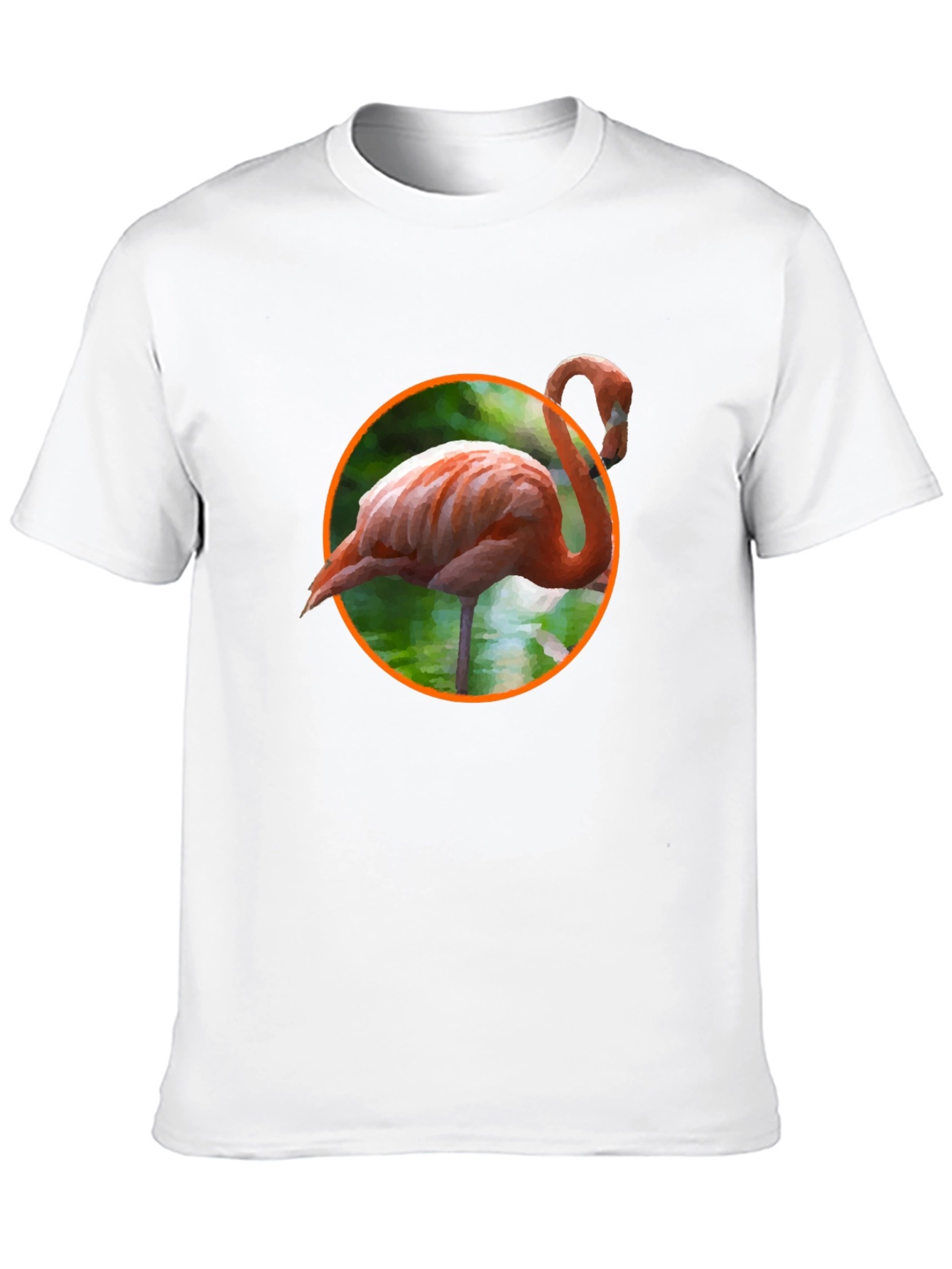 Flamingo Graphic Print Black T-Shirt