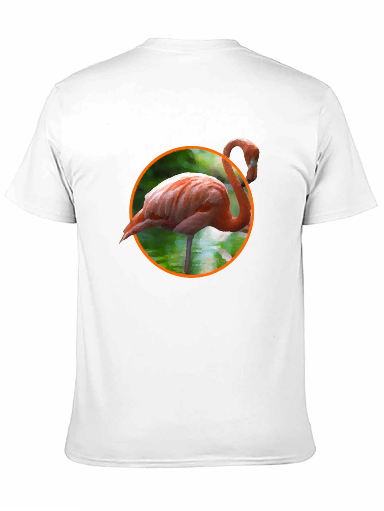 Flamingo Graphic Print Black T-Shirt