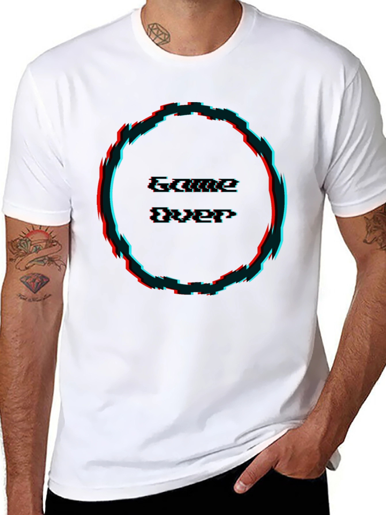 Game Over Glitch T-Shirt - Black
