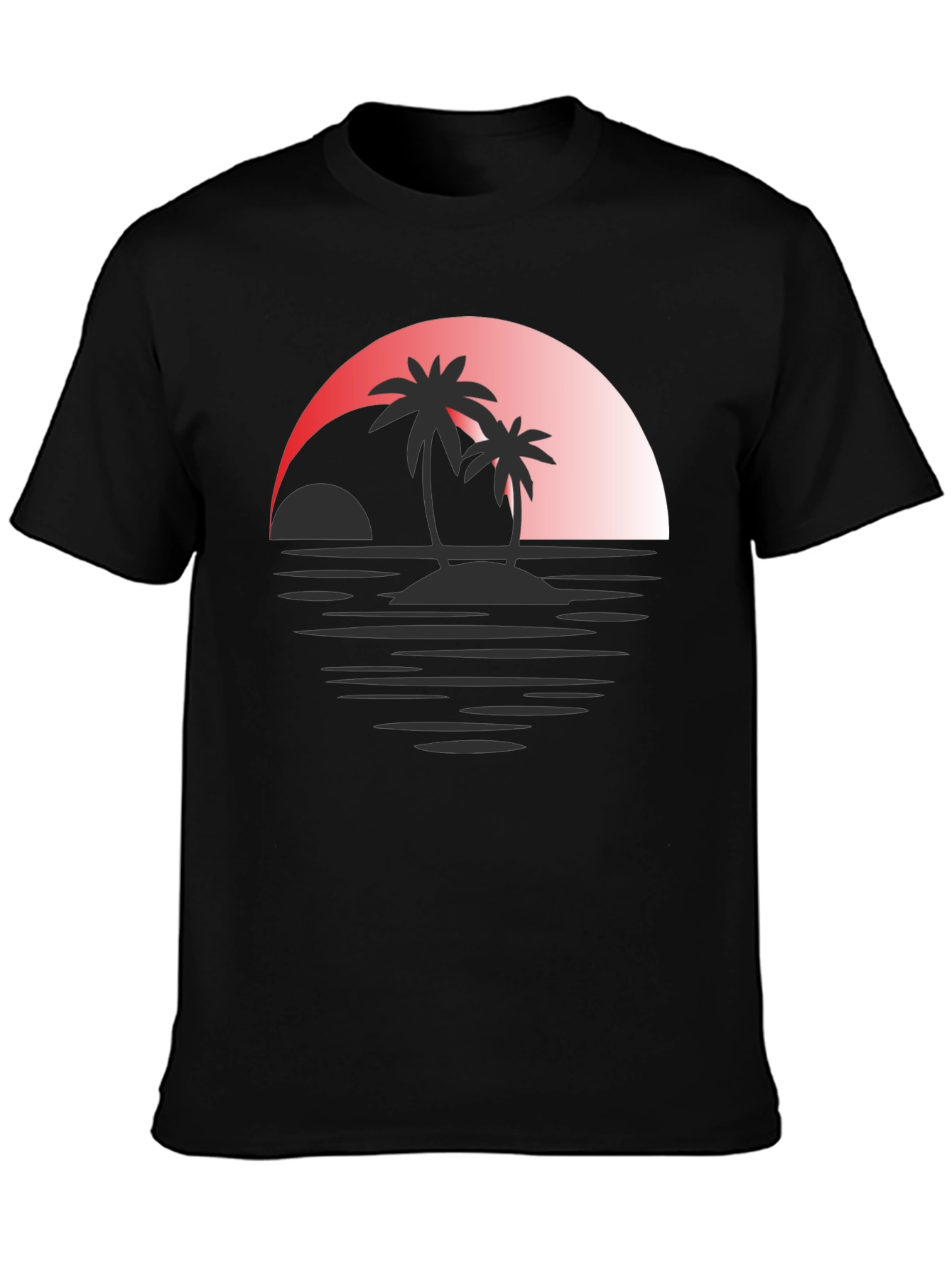 Sunset Palms Graphic Tee - Tropical Island T-Shirt