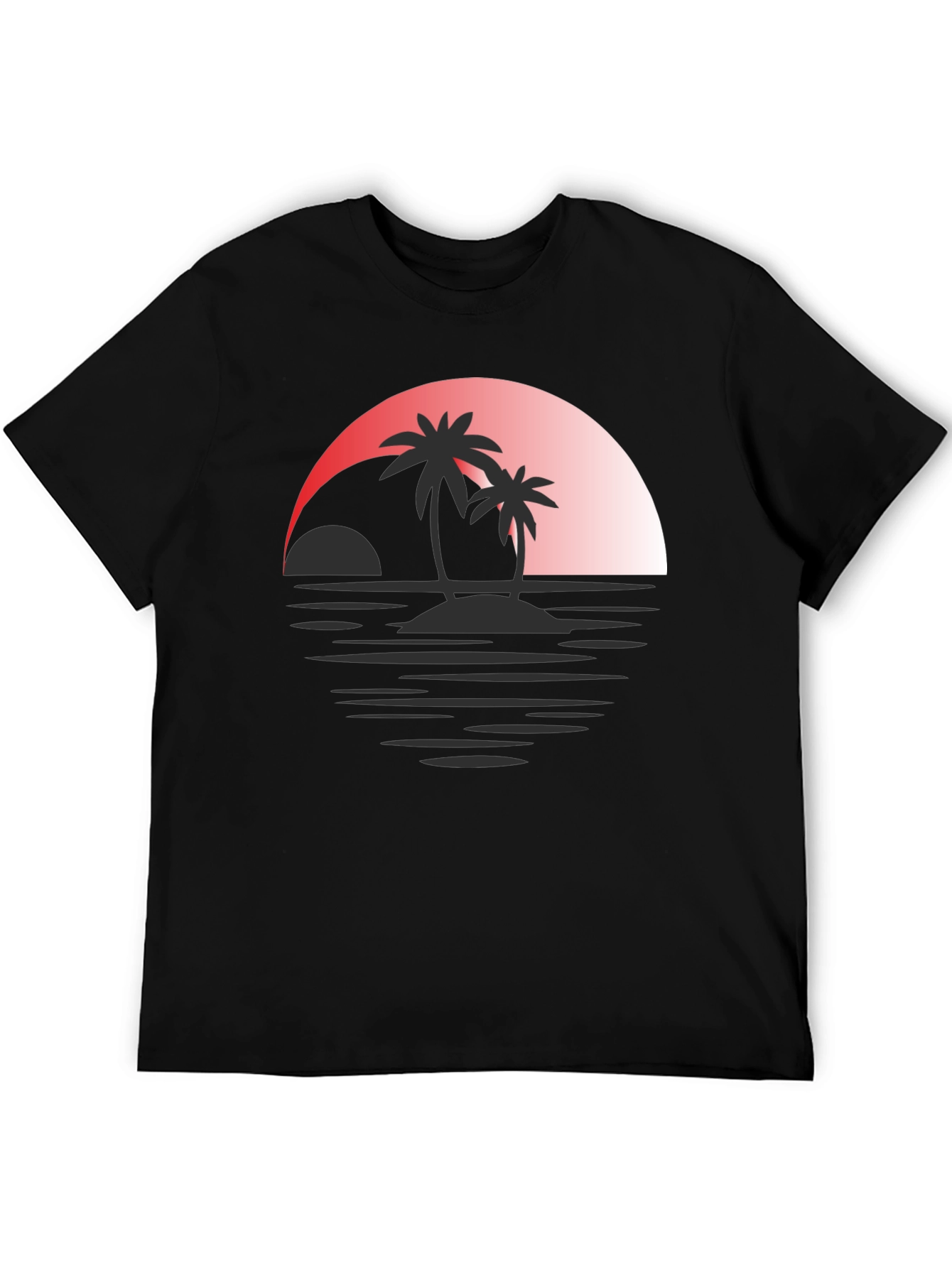Sunset Palms Graphic Tee - Tropical Island T-Shirt