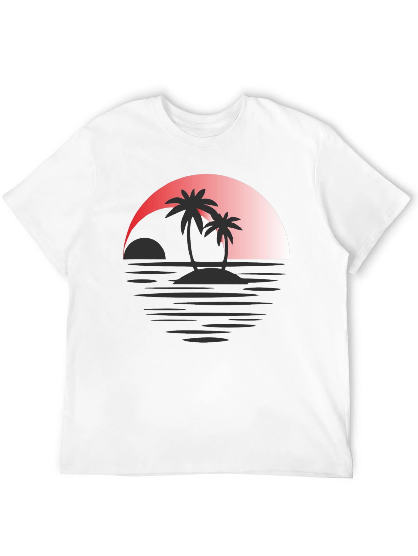 Sunset Palms Graphic Tee - Tropical Island T-Shirt