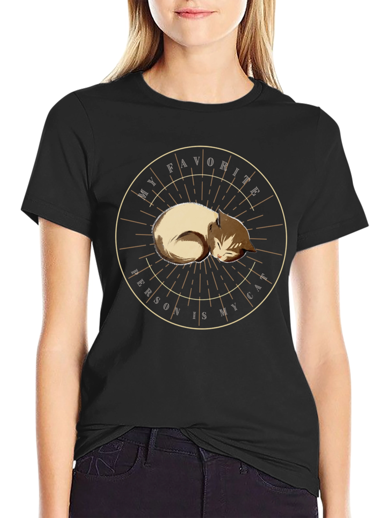 My Favorite Person Is My Cat Graphic T-Shirt