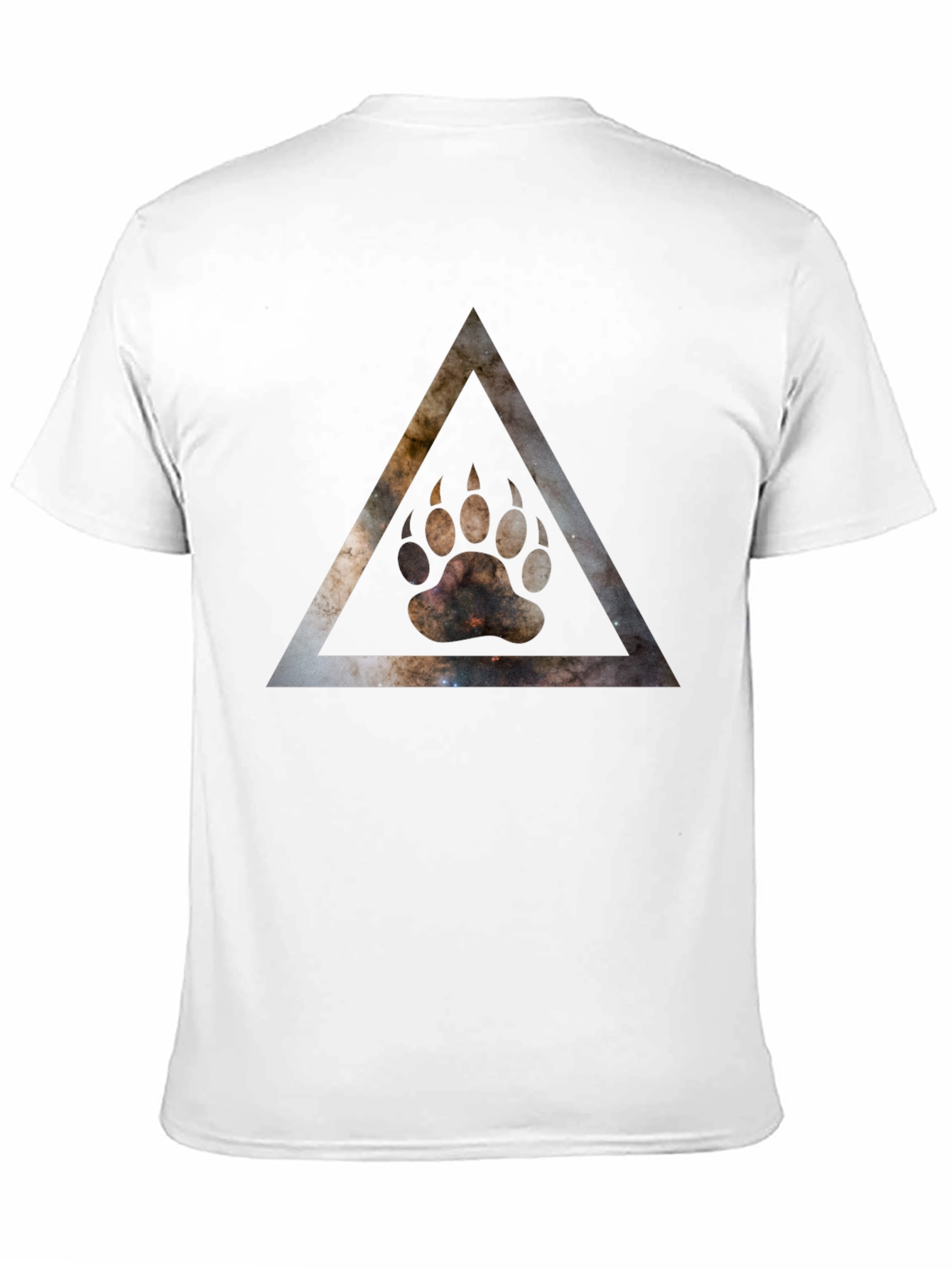 Cosmic Bear Paw Triangle Graphic T-Shirt