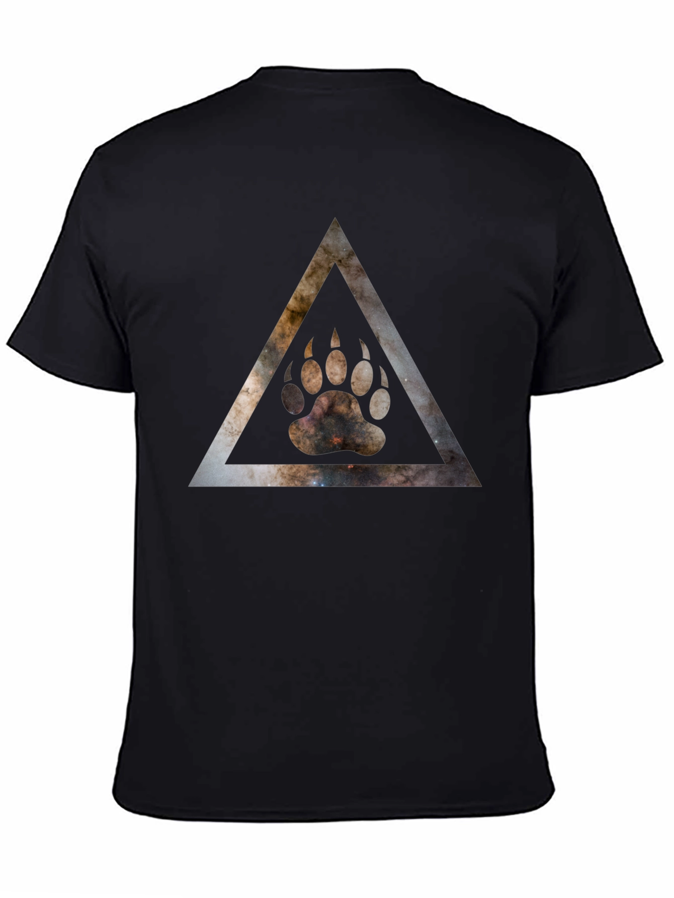 Cosmic Bear Paw Triangle Graphic T-Shirt
