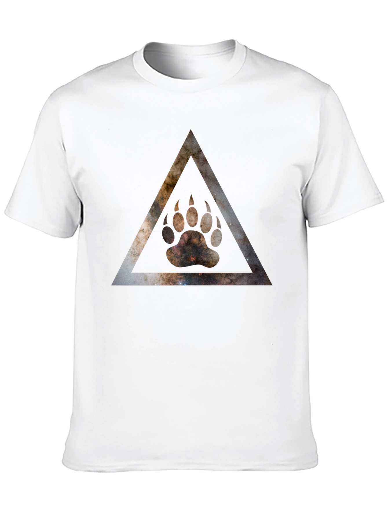 Cosmic Bear Paw Triangle Graphic T-Shirt