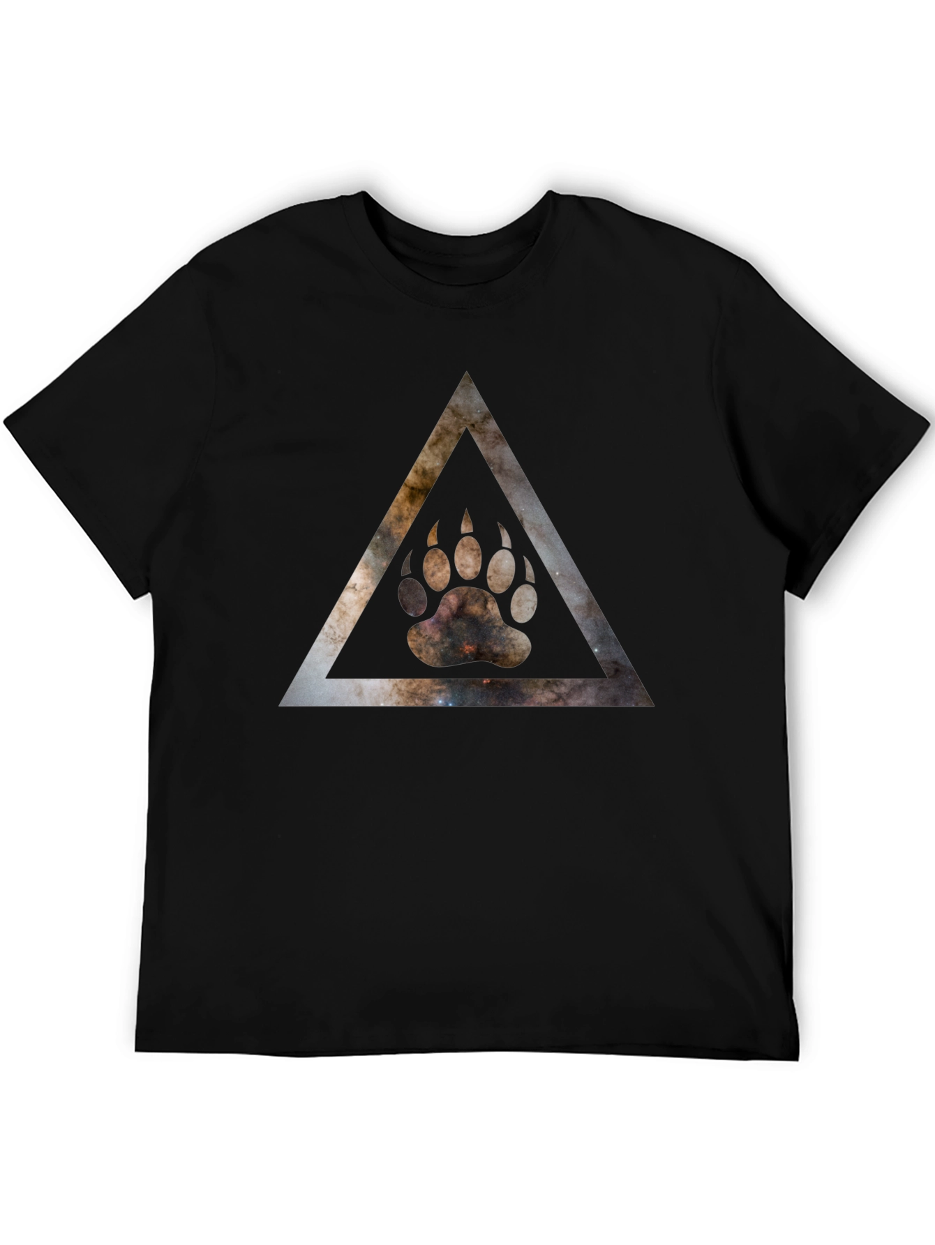 Cosmic Bear Paw Triangle Graphic T-Shirt