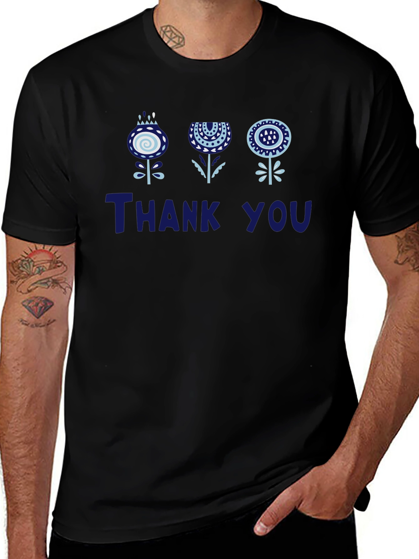 Floral Thank You Graphic Tee