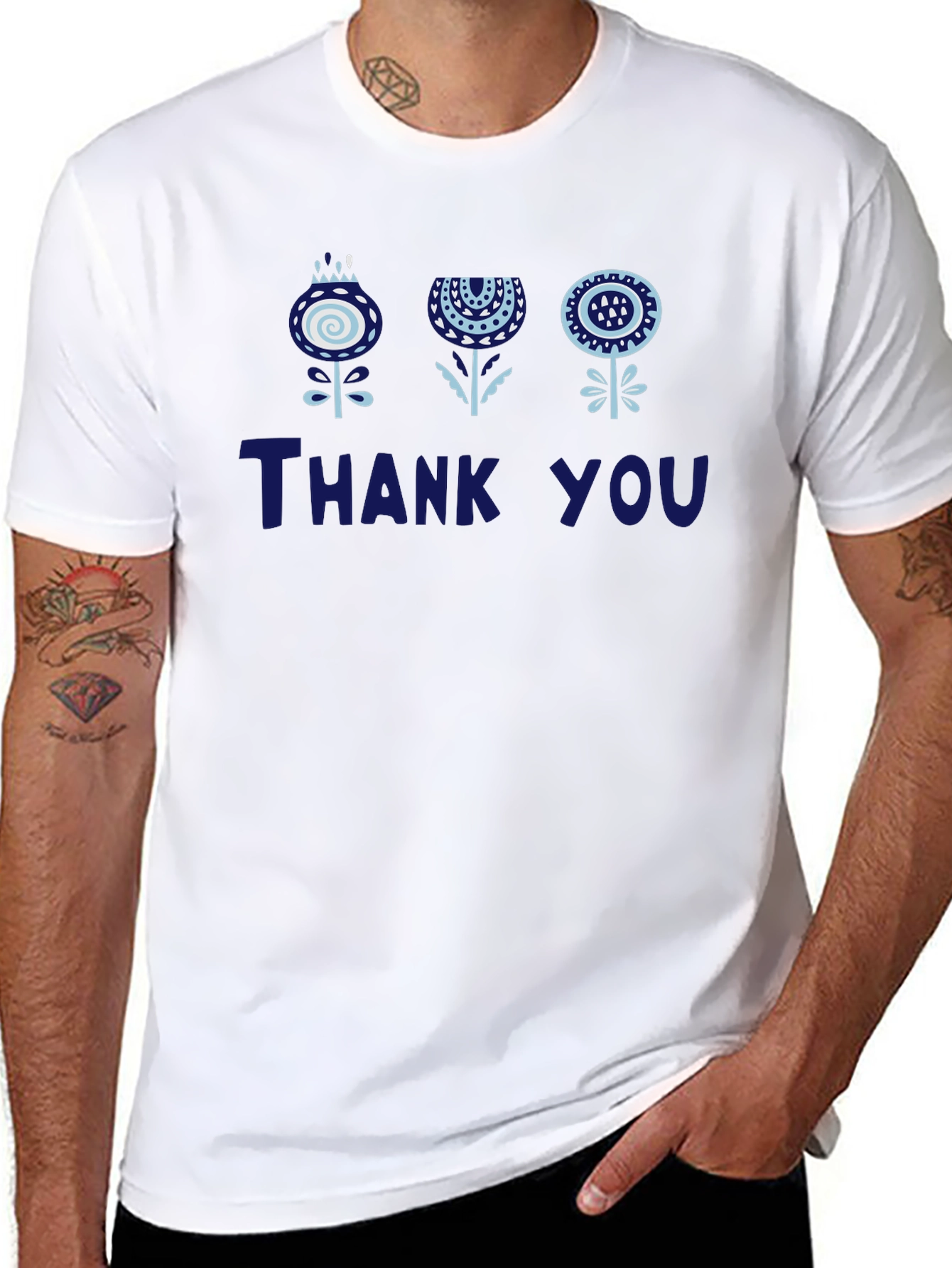 Floral Thank You Graphic Tee
