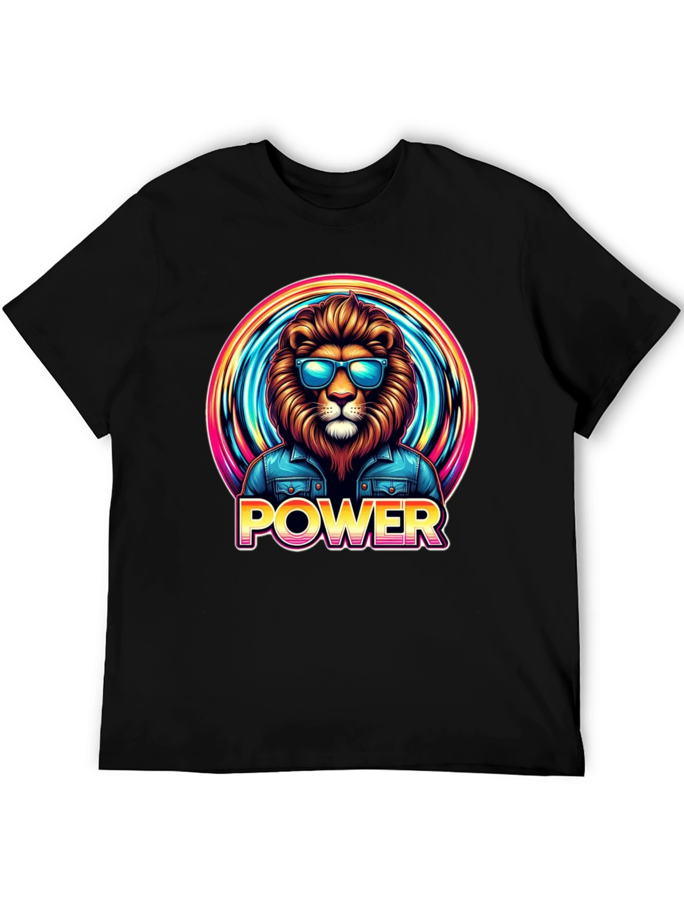 Power Lion Graphic Tee - Cool Animal Design