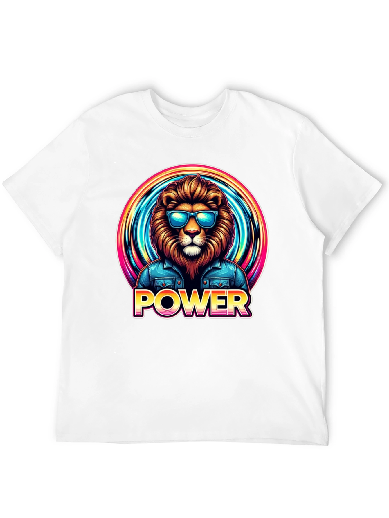 Power Lion Graphic Tee - Cool Animal Design